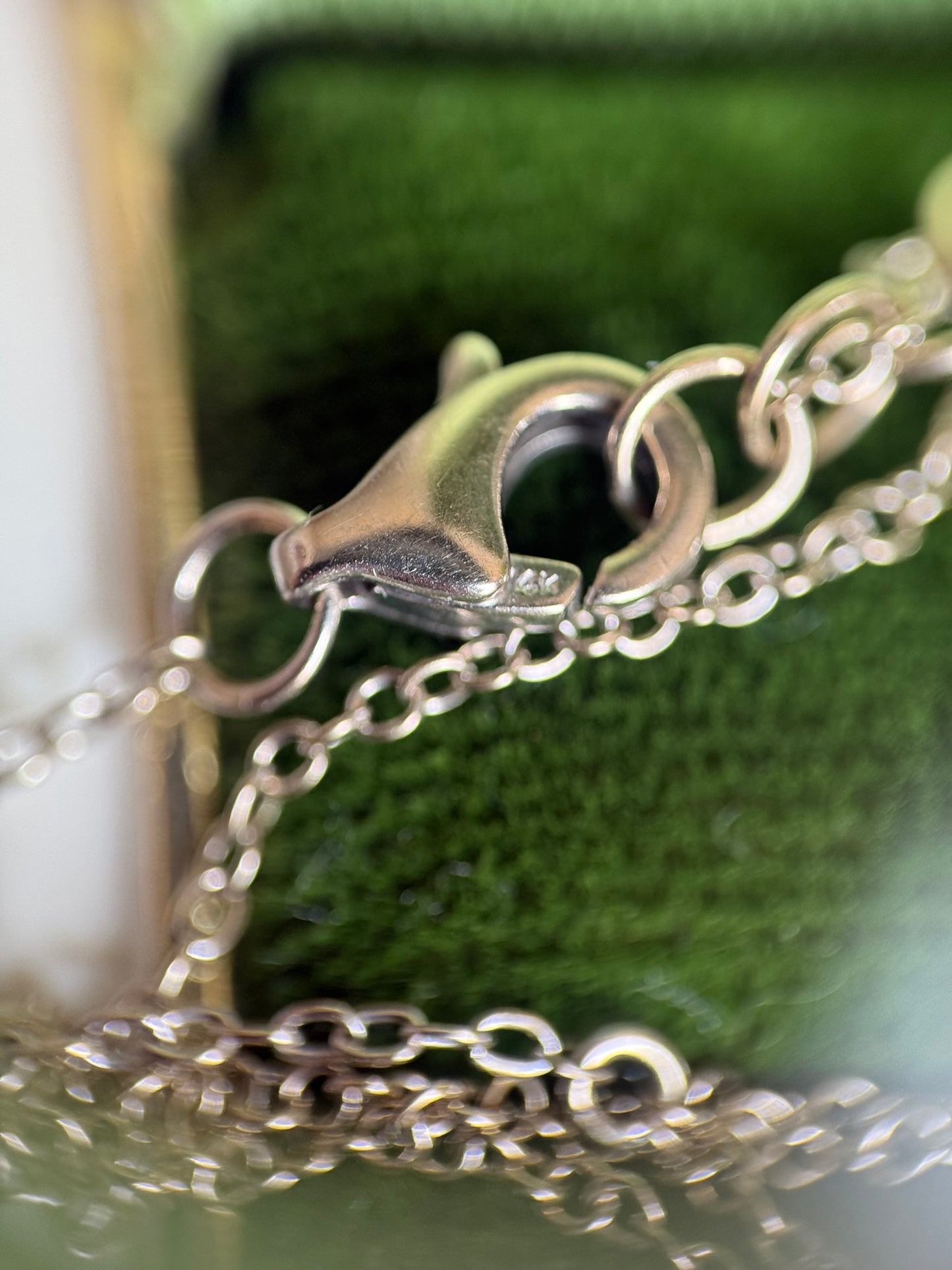 14k White Gold Diamond “LOVE” Dainty Bracelet Adjustable 6.25-7.25”