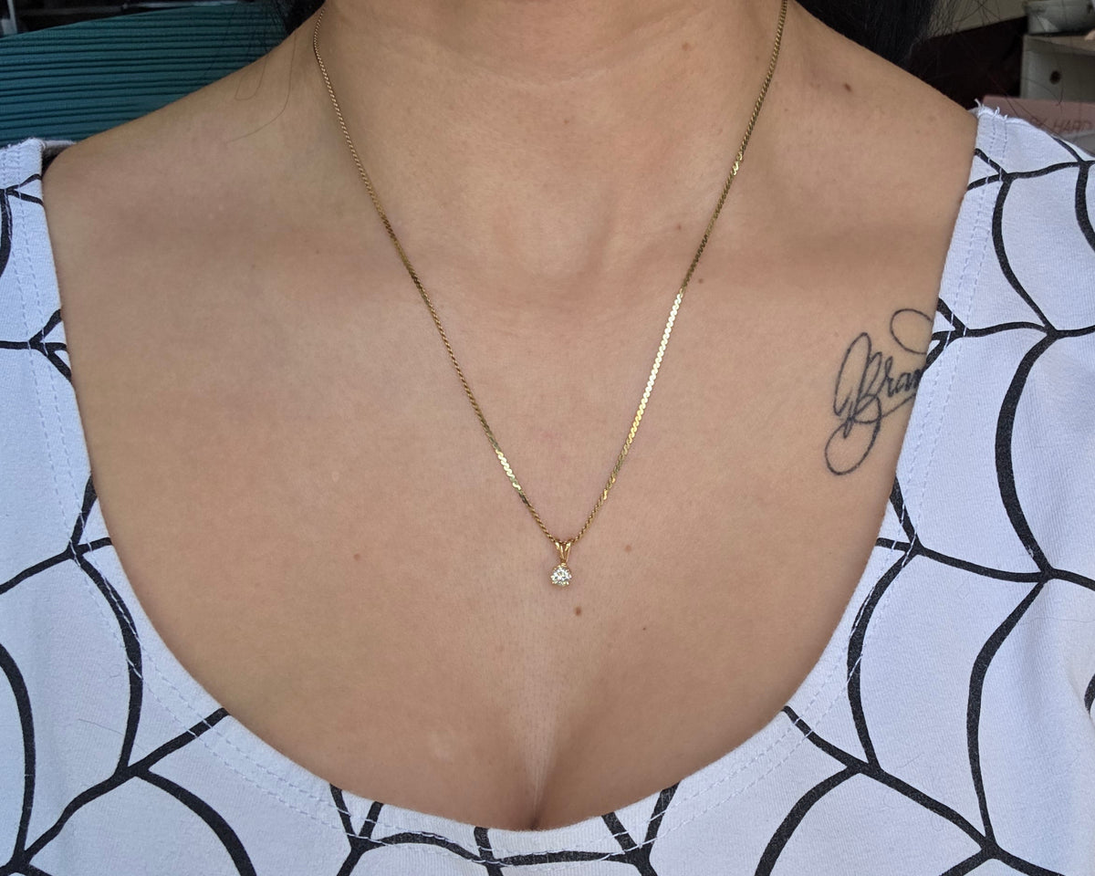 Italian Made 14k Gold Flat 1.3mm Serpentine Chain 18"