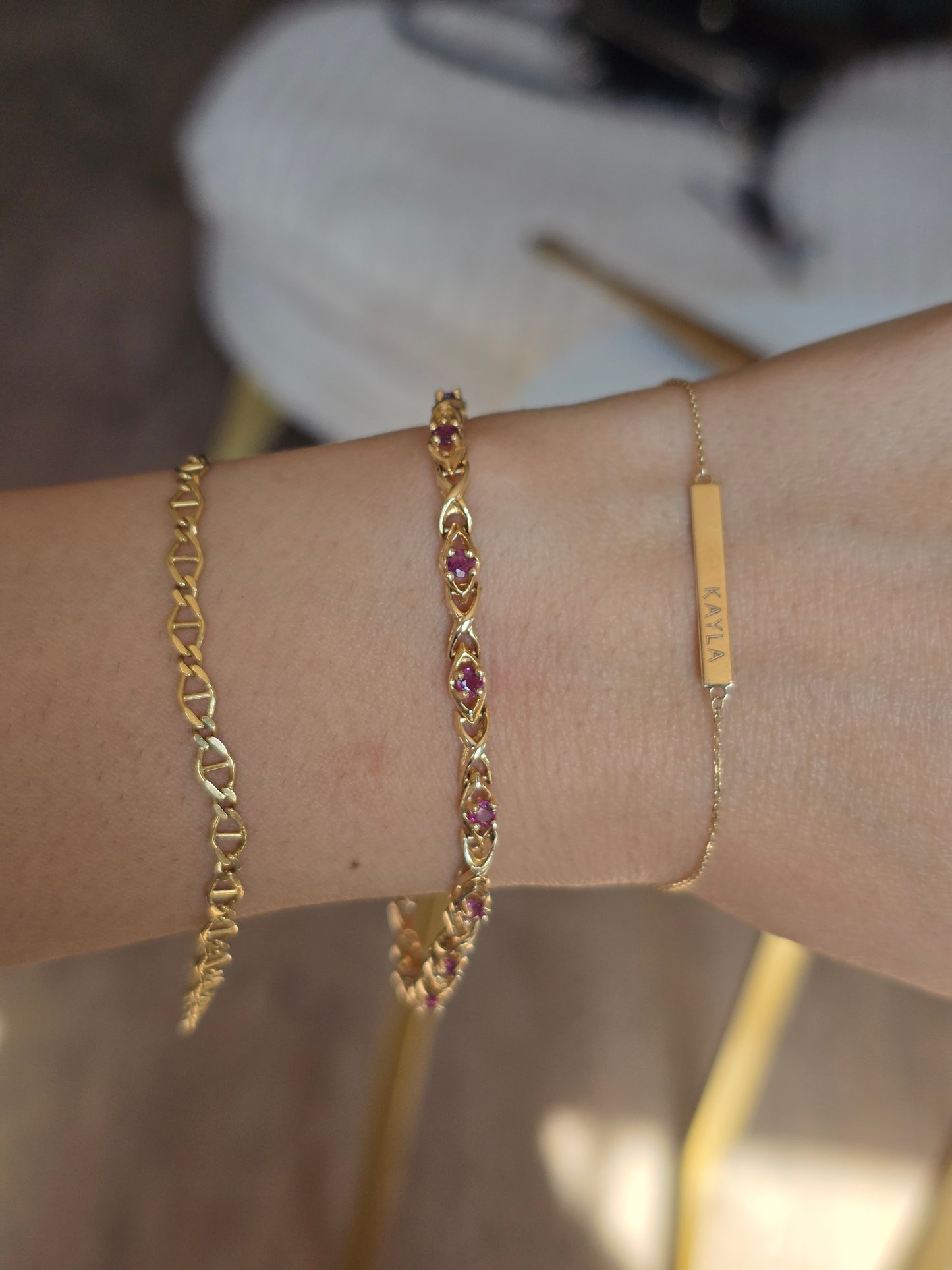 Beautiful 14k Gold 1.40tcw Ruby Tennis Bracelet 7" | July Birthstone