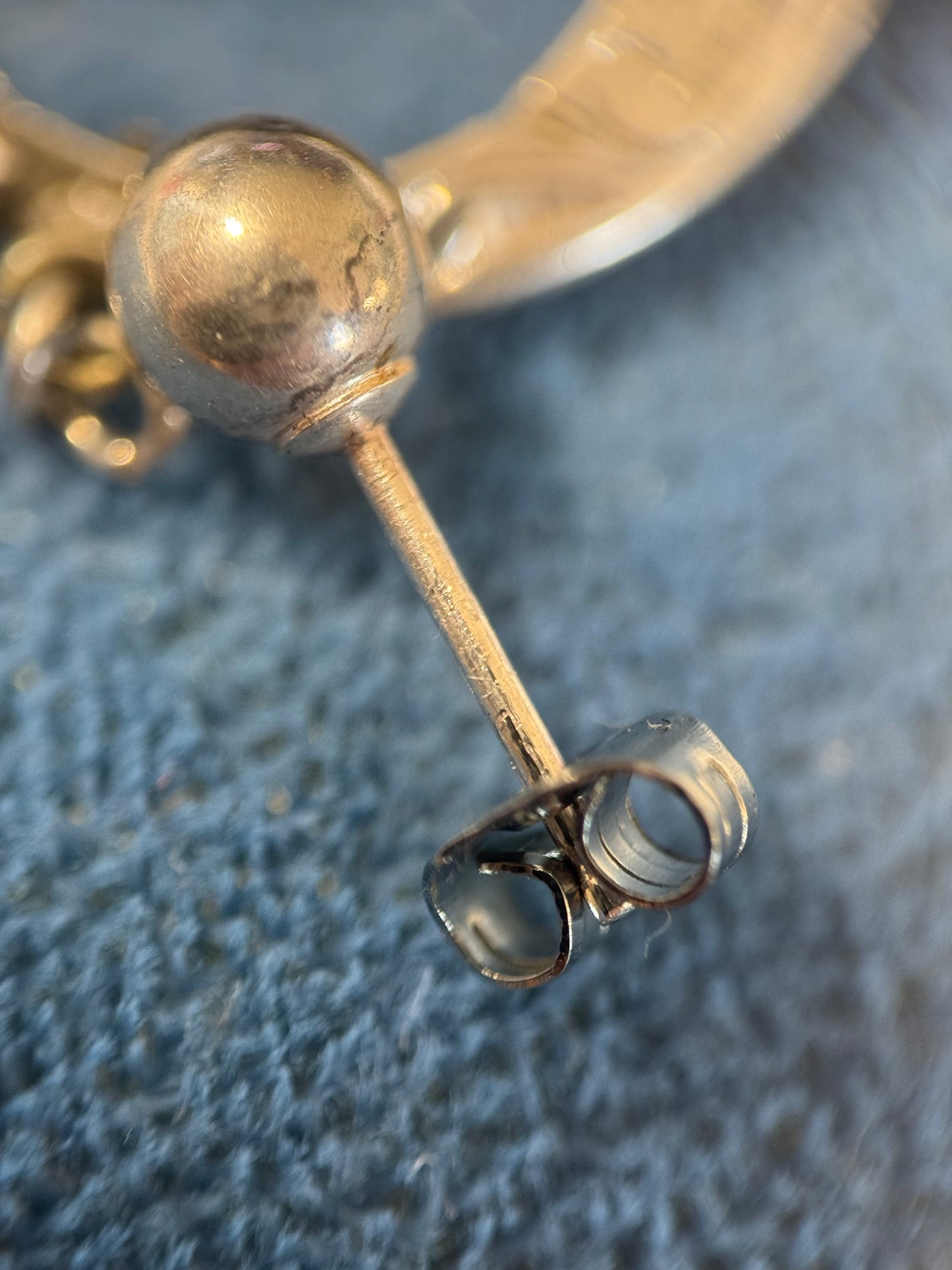 Sterling Silver Floral Carved Circle Dangle Earrings