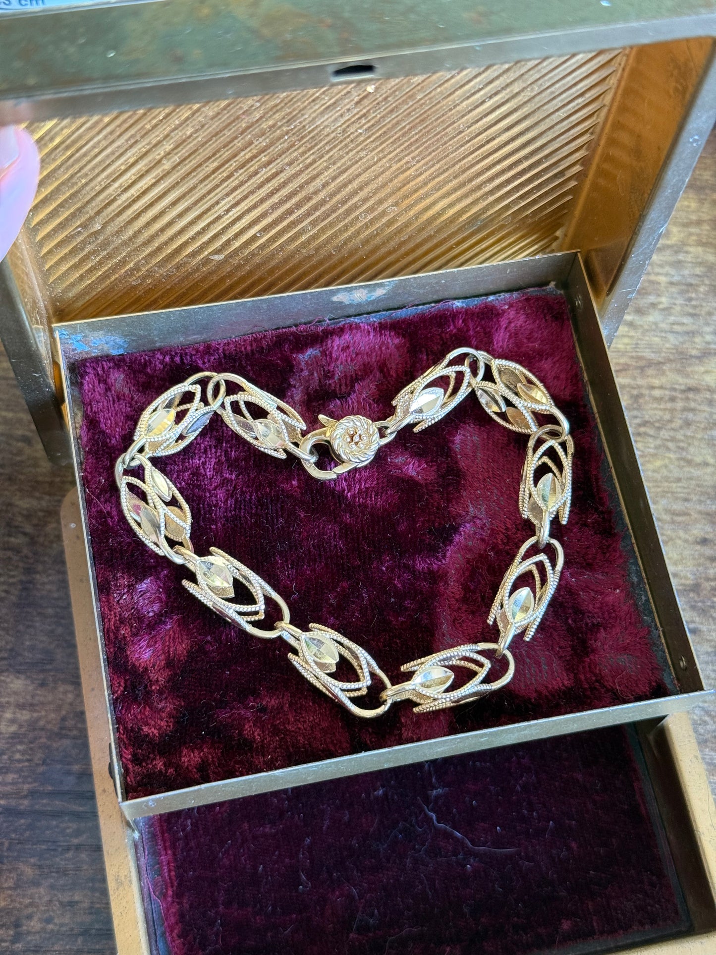 14k Gold 7.3mm Wide Chunky Turkish Link Bracelet 8.25"