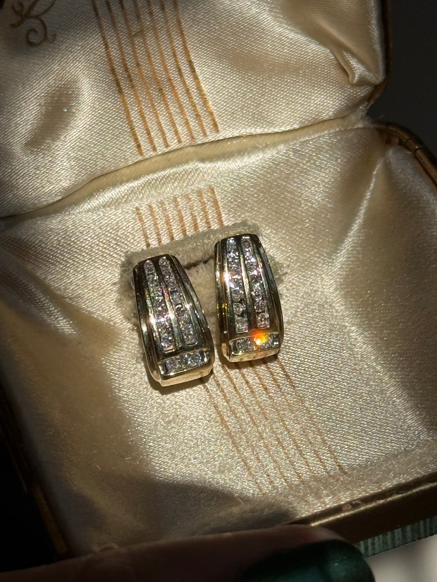 14k Gold Diamond Statement Earrings