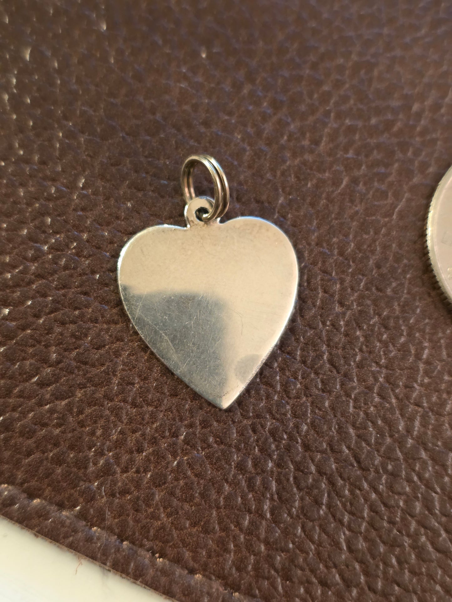 Sterling Silver "My Mother" Cursive Font Heart Charm (NO CHAIN)