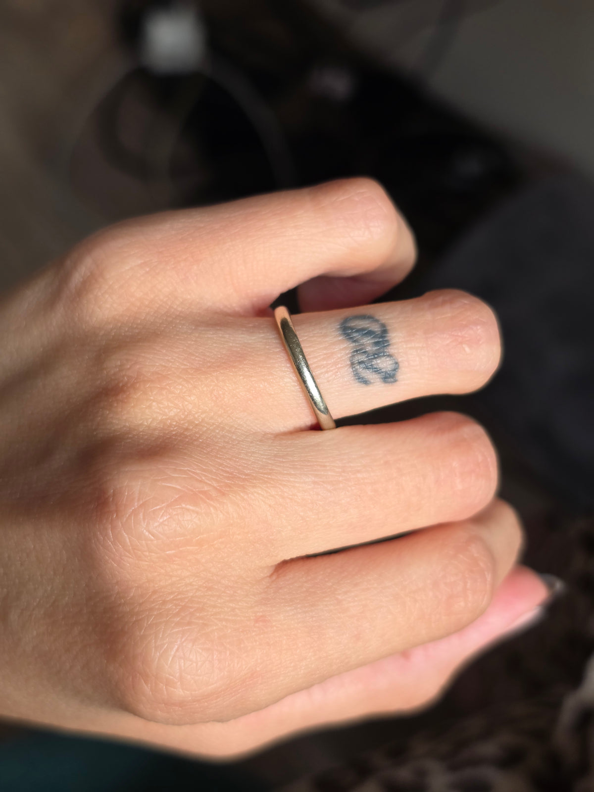 Vintage 14k White Gold ArtCarved Plain Band Stacker Ring Size 5.5