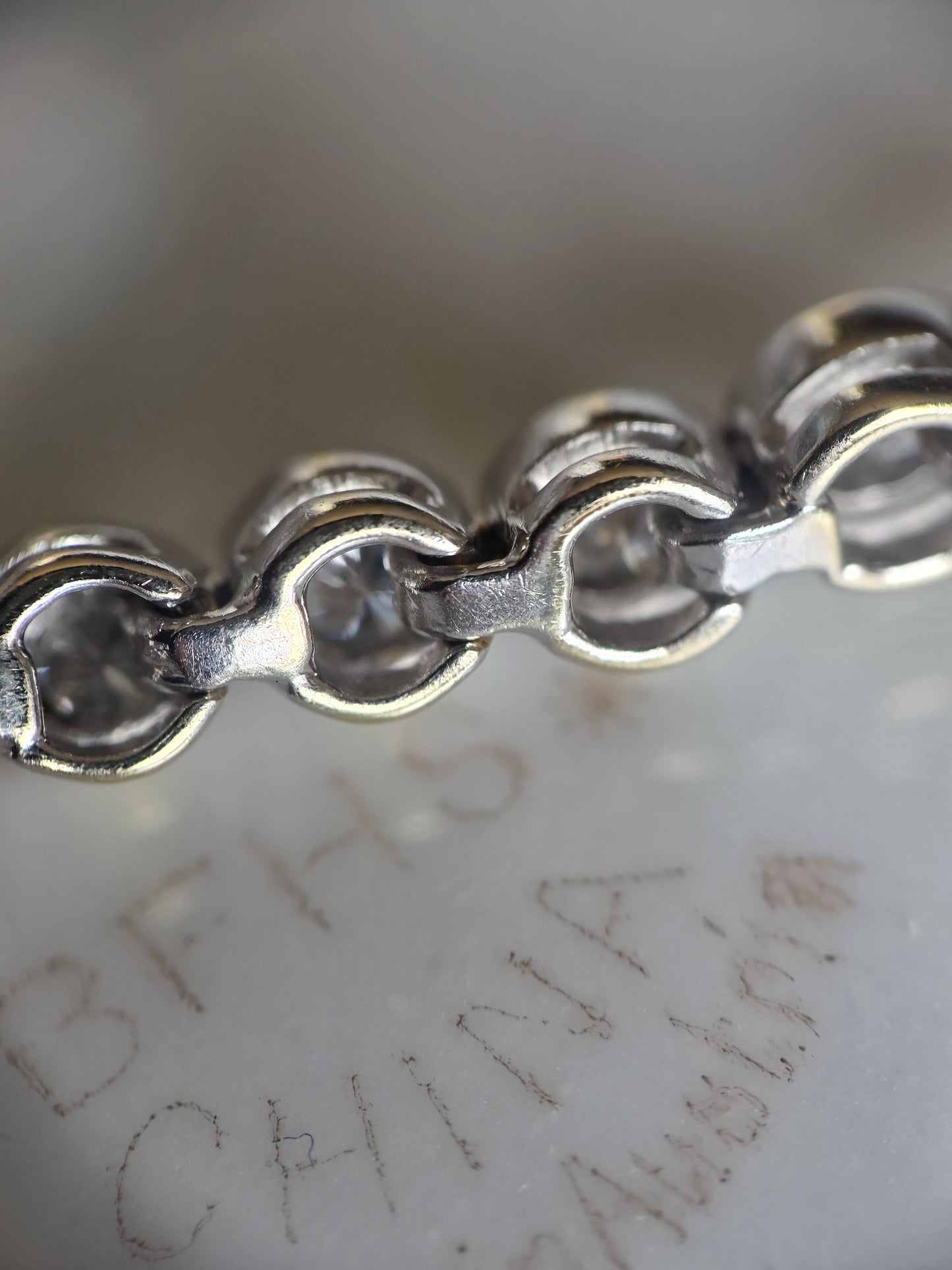 Gorgeous 4.50TCW Diamond Bezel Set 14k White Gold Solid Hefty Tennis Bracelet 7"