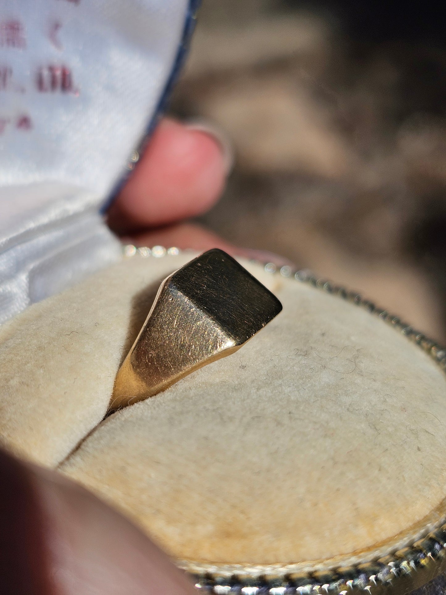 Vintage 10k Blank Signet Ring Size 8