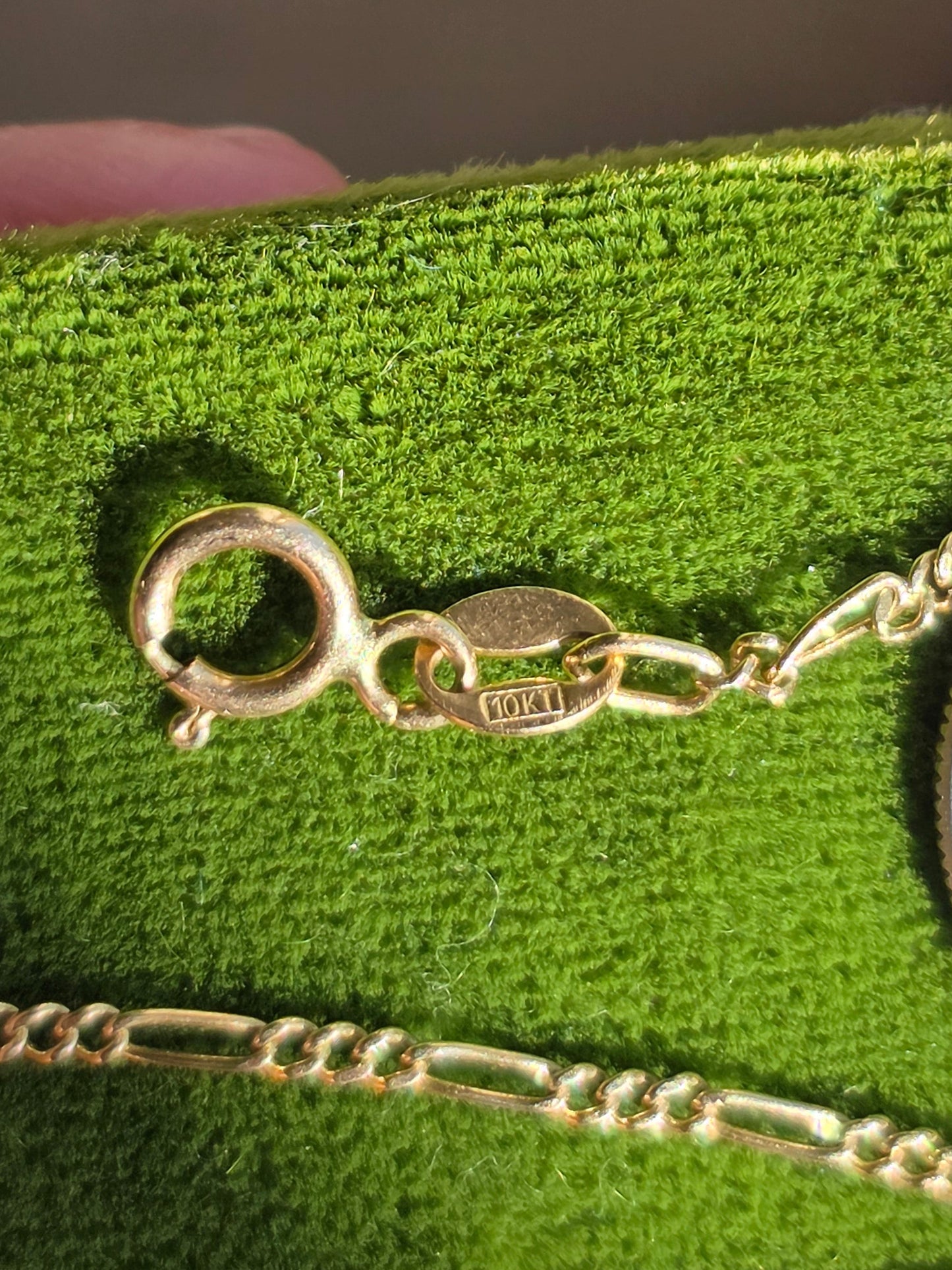 18.25" Figaro 10k Gold Every Day Wear Chain For Charms or Pendants