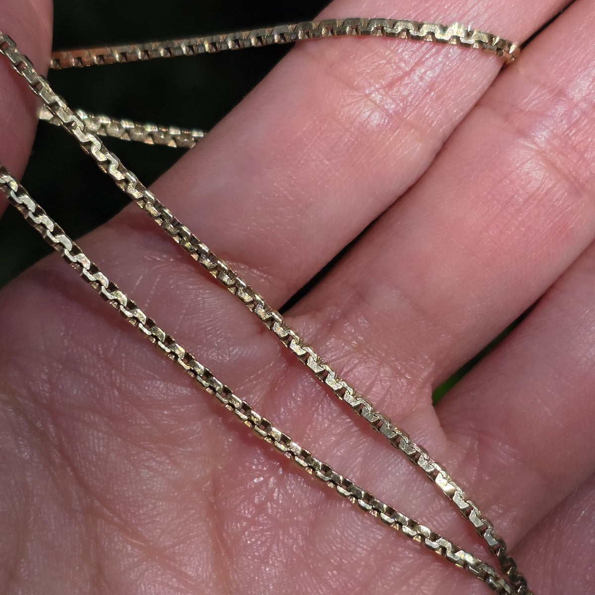14k Gold Zipper Link Choker Chain 13.5"