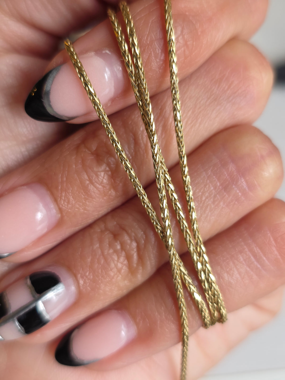 Vintage 14k Gold Italian 1.2mm Wheat Chain 20.5"