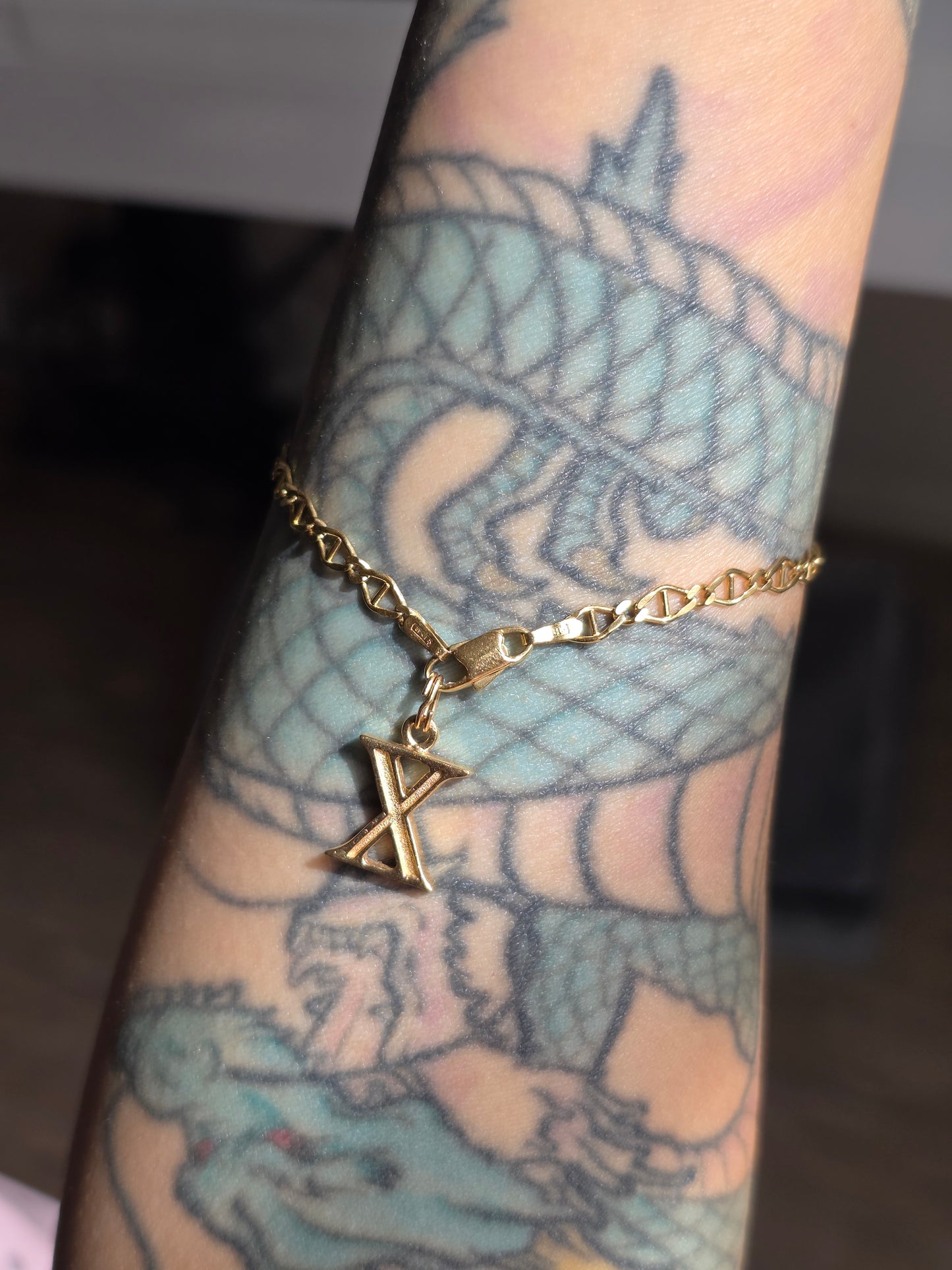 Awesome 14k "X" Initial Letter Charm Pendant (NO CHAIN)