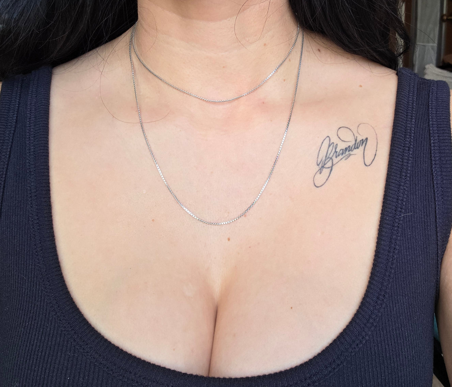 Awesome Versatile Sterling Silver 33" Long Box Chain Necklace