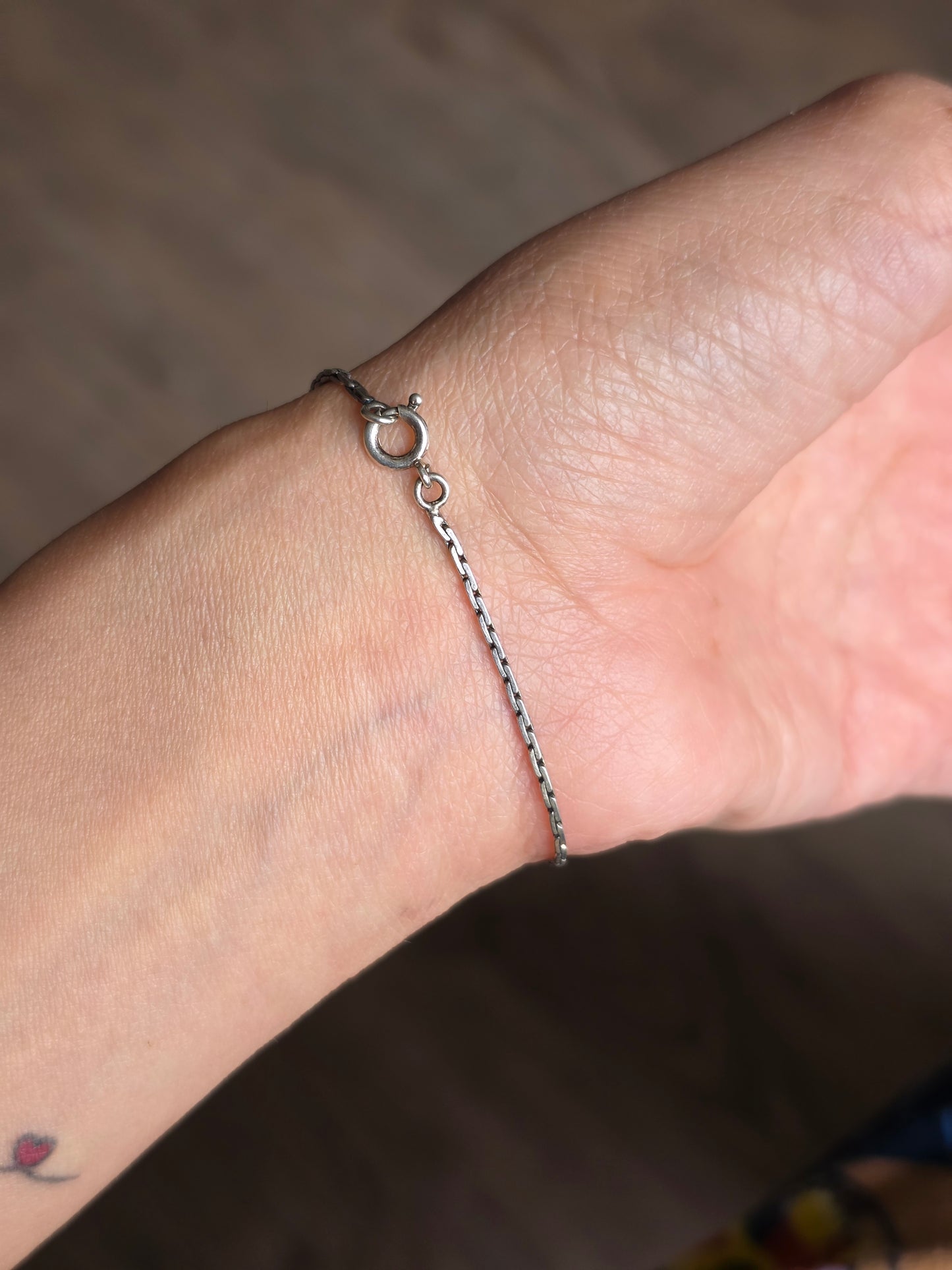 Vintage Sterling Silver Motorcycle Chain Bracelet 7"