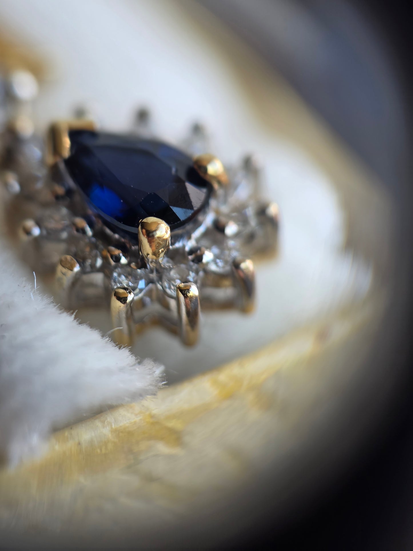 RESERVED- DO NOT BUY: Beautiful 14k Sapphire Diamond Dangle Earrings