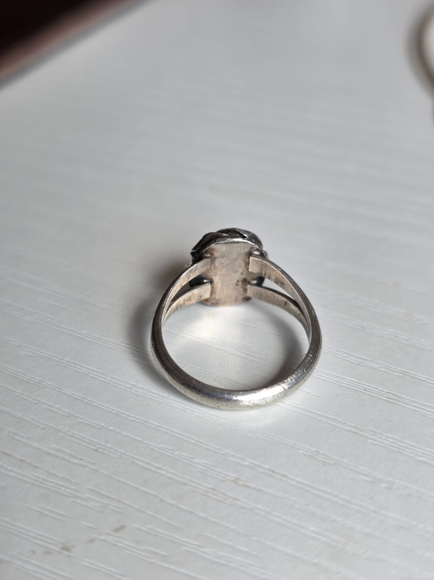 Southwestern Style Sterling Silver Turquoise Pinky Ring Size 4