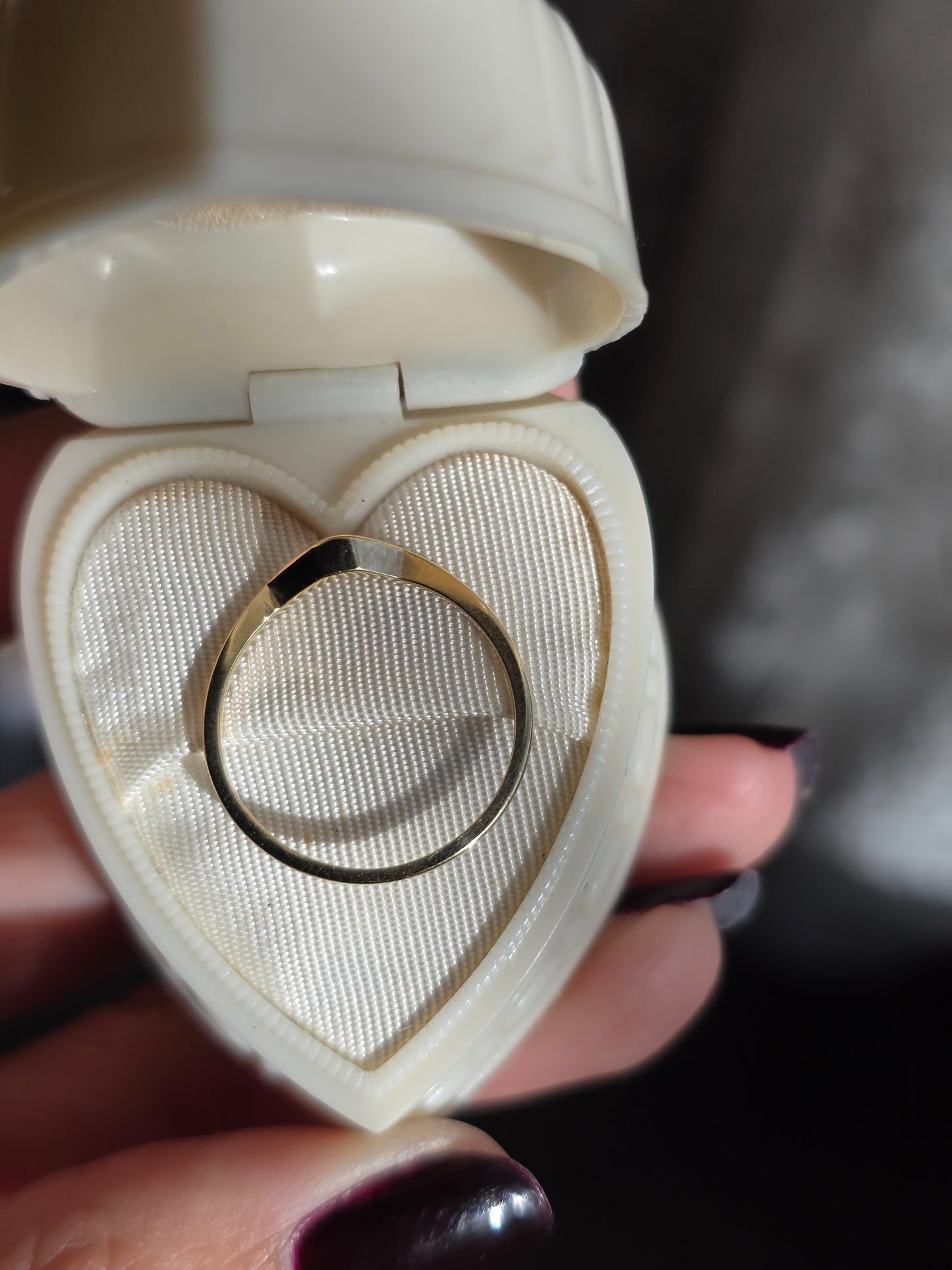 Lovely 14k Gold Simple Polished Curved Stacker Band Puzzle Ring Size 6.5