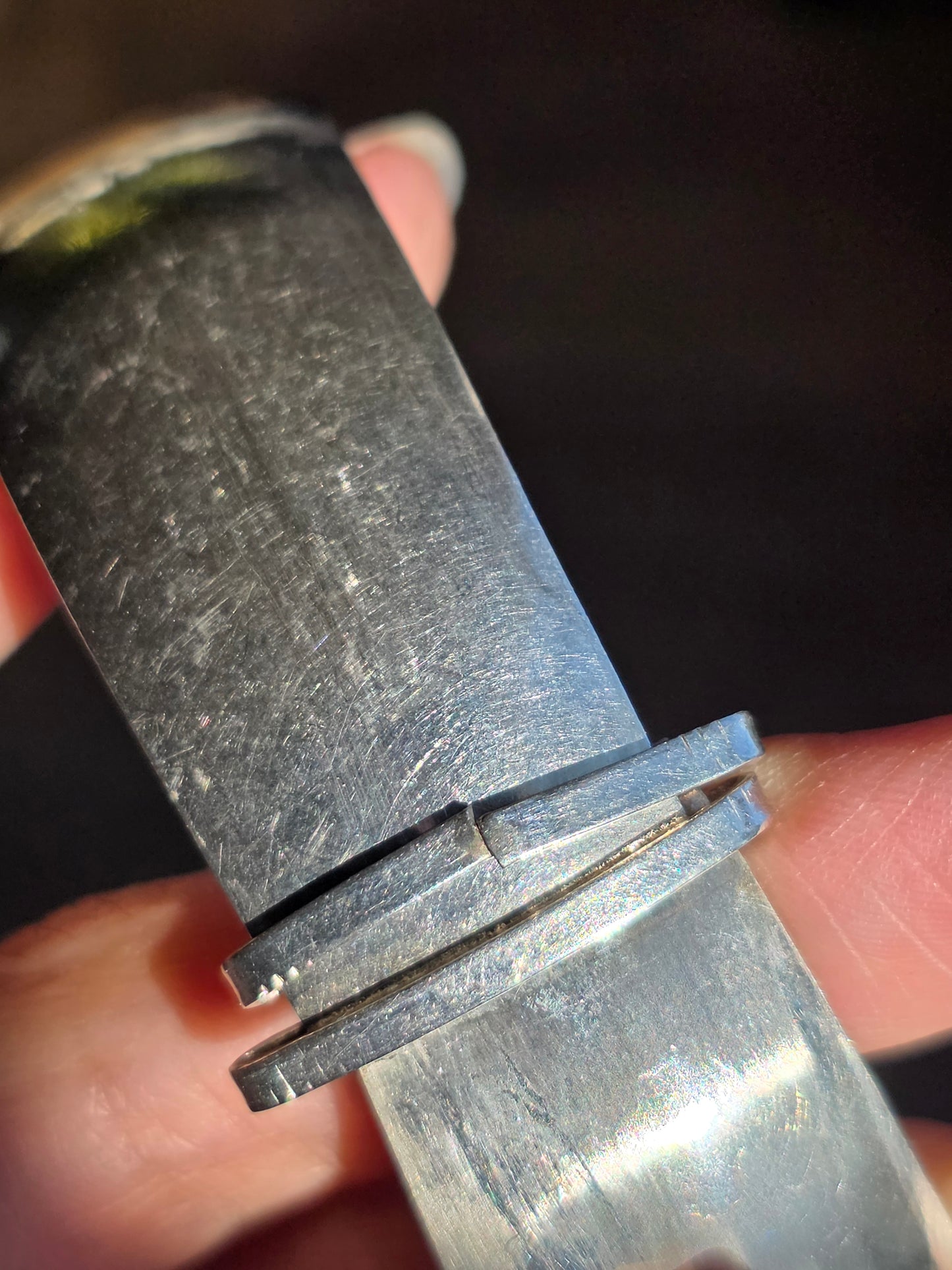 Plain Solid Sterling Silver 24mm wide Adjustable Bangle Bracelet