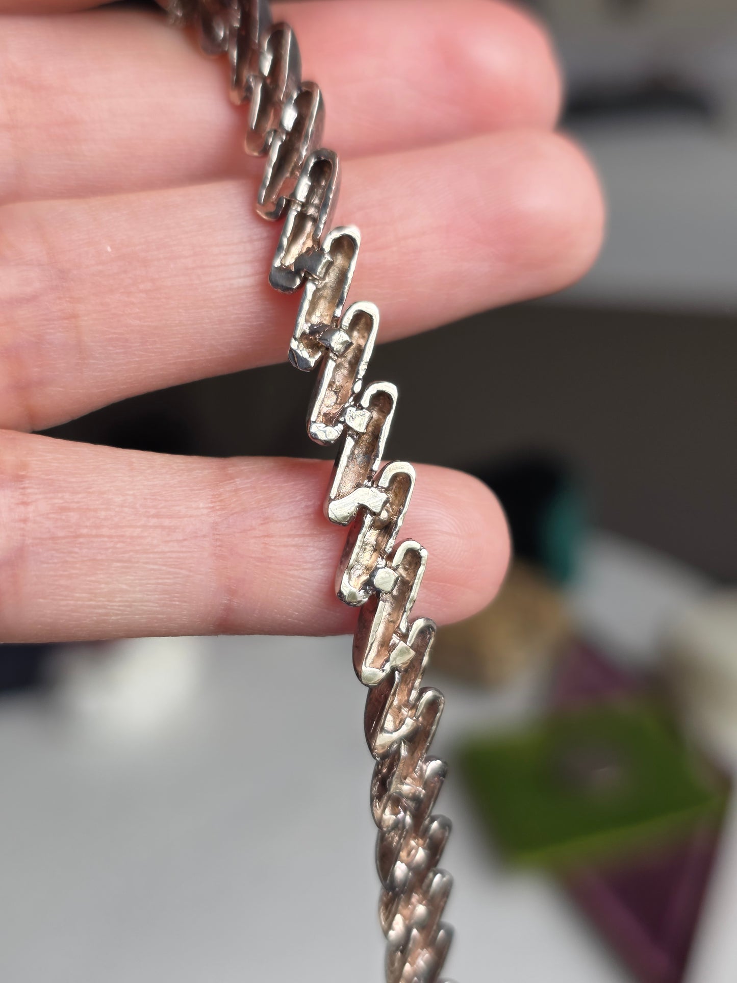 Awesome Solid Sterling Silver San Marco Statement Necklace 21"