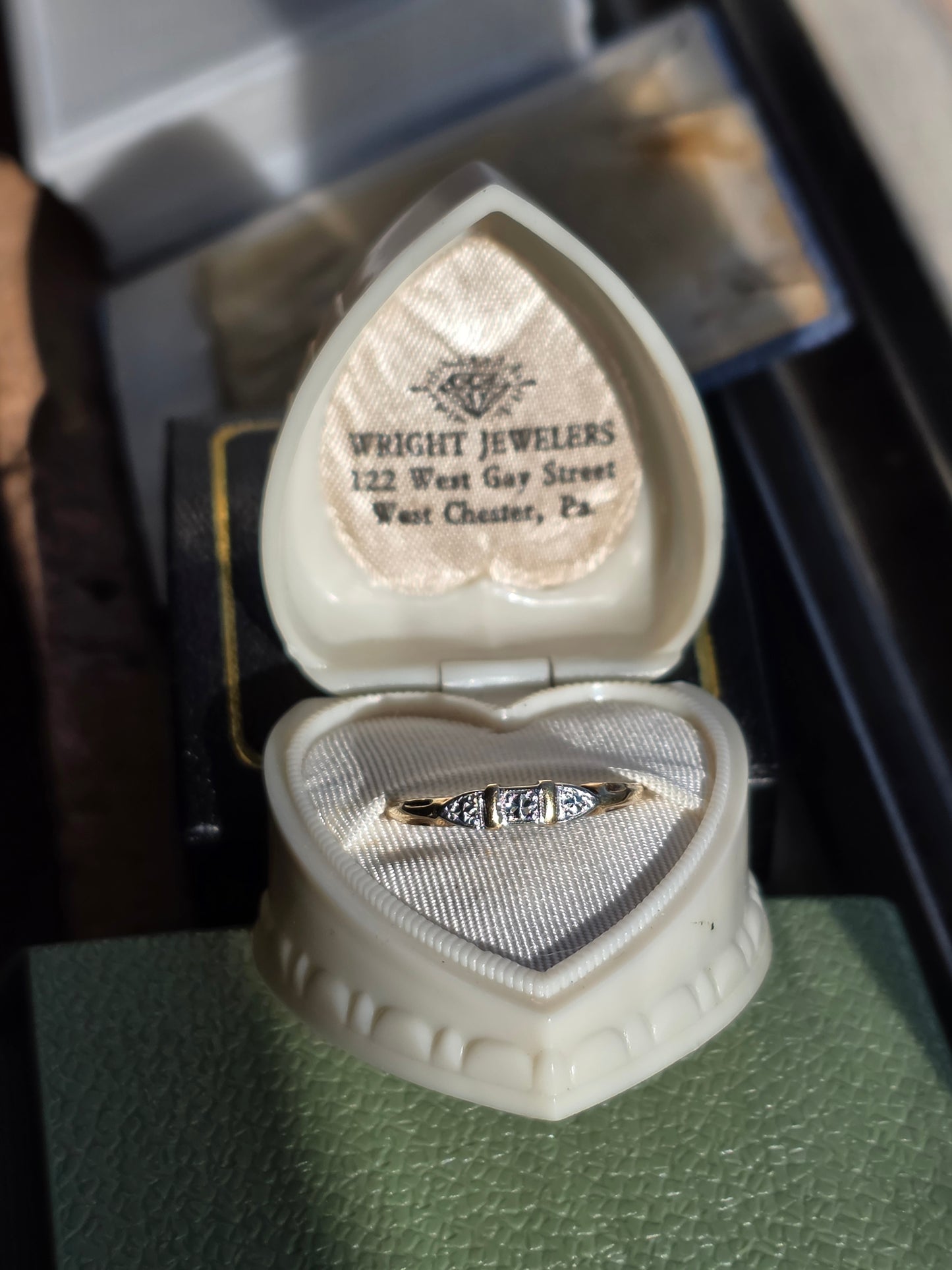 Pretty Vintage Two Toned 14k Gold Stacker Band Size 7.5