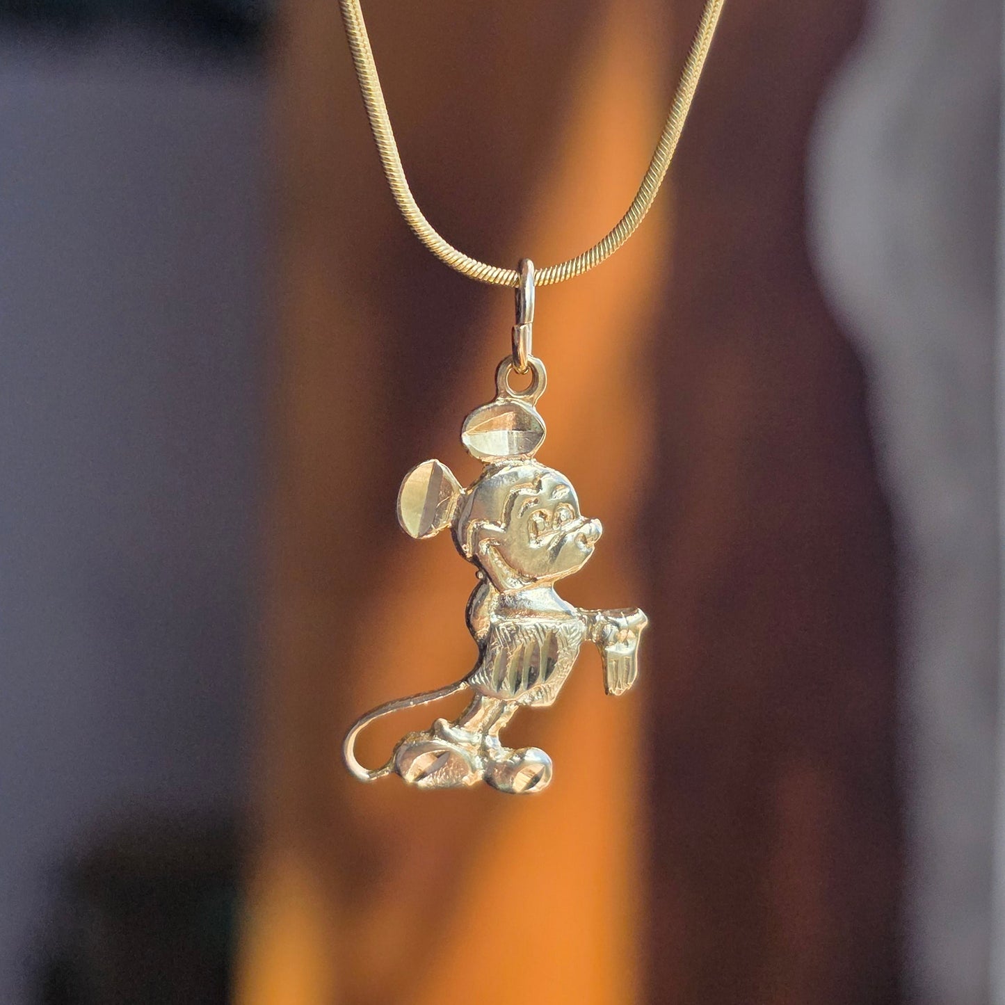 Adorable 14k Gold Standing Mickey Mouse Charm (NO CHAIN)