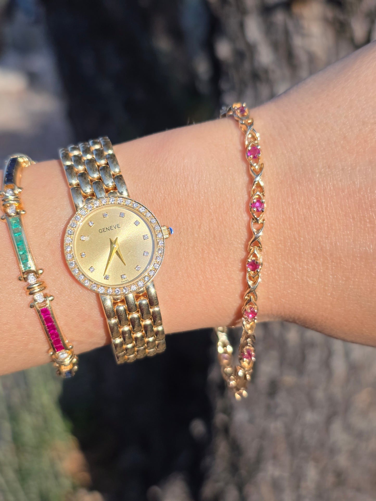Beautiful 14k Gold 1.40tcw Ruby Tennis Bracelet 7" | July Birthstone