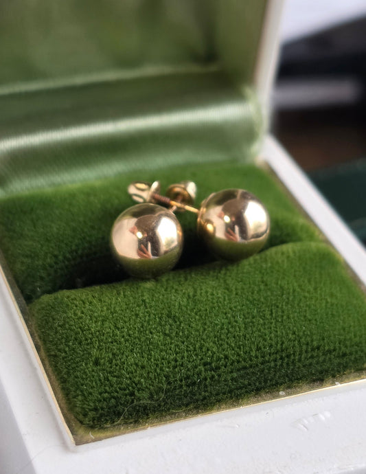 14k Gold Polished Bead / Ball Studs Earrings