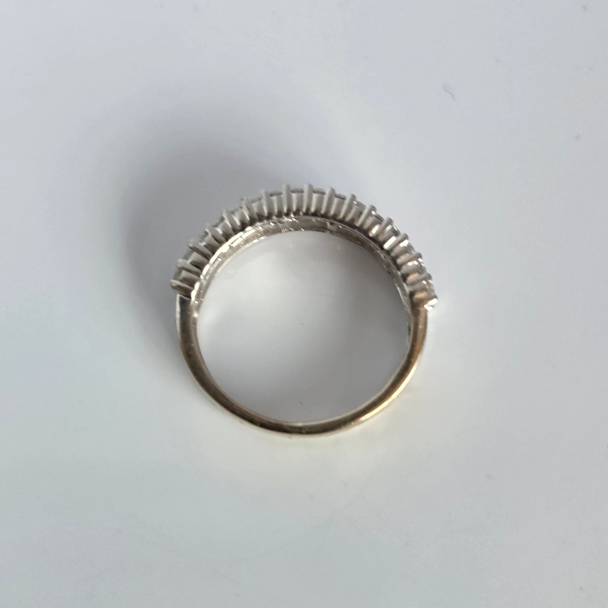 Stunning 1 Carat Total 14k White Gold Baguette Channel Set Diamond Band Size 5.25