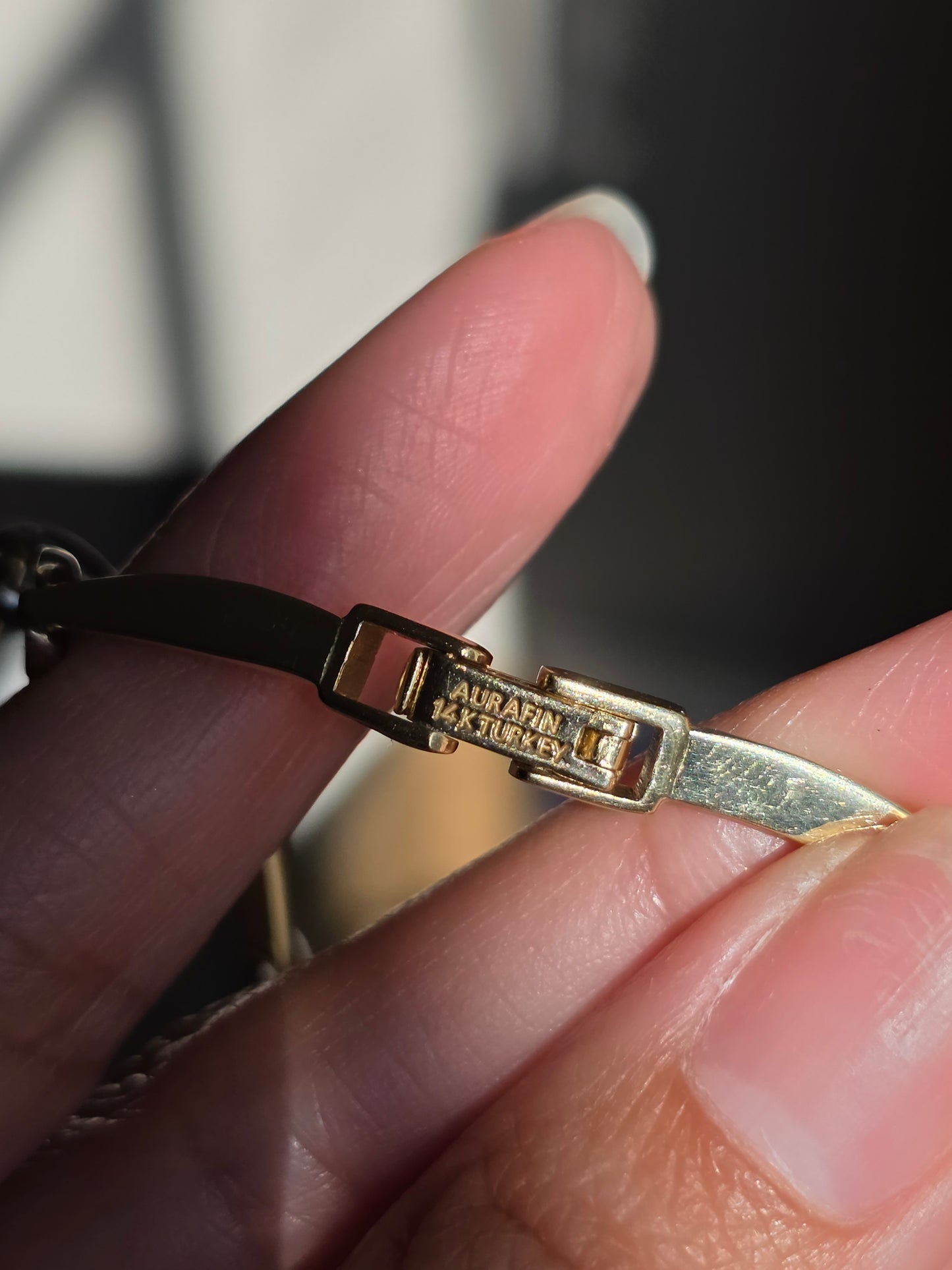 Aurafin 14k Gold Two Toned White Gold X Link Collar Necklace 16"