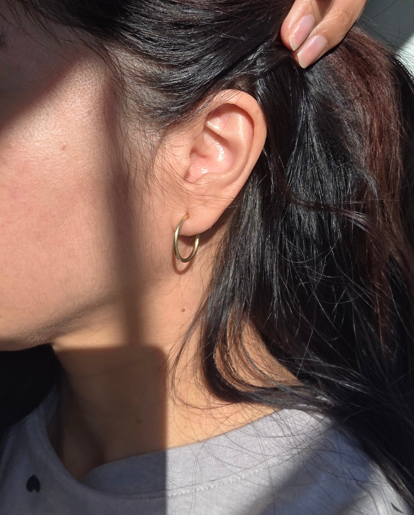14k Gold Simple Hoops Earrings