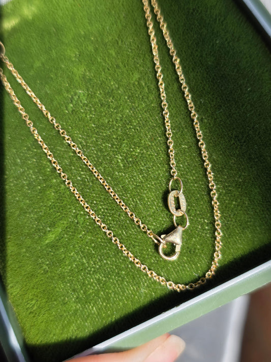 EFFY 14k Gold 1.2mm Cable Link Adjustable Chain 16" / 18"