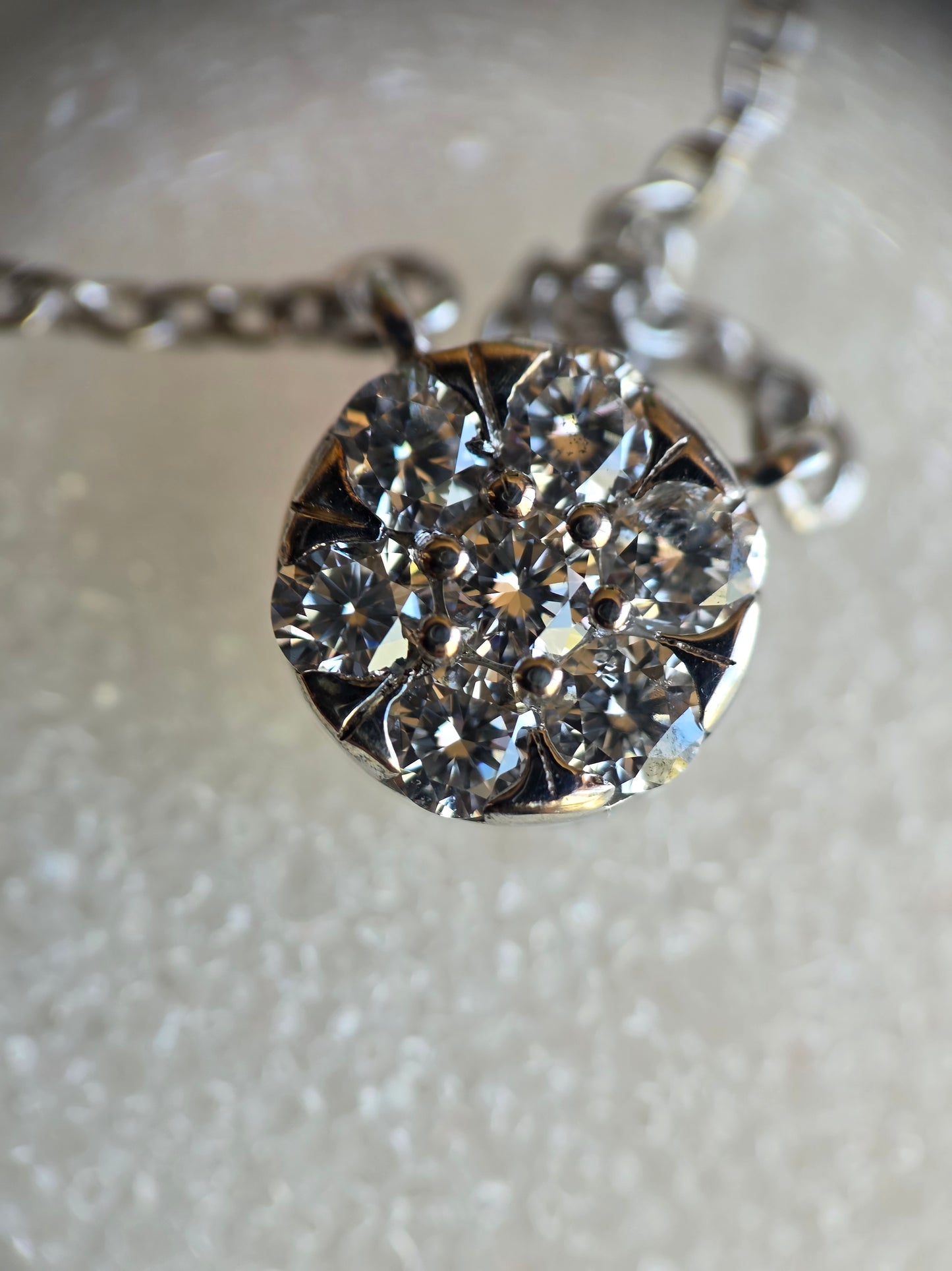 RESERVED: DO NOT BUY- Beautiful Illusion Set Diamond Charm Necklace 18"-20"