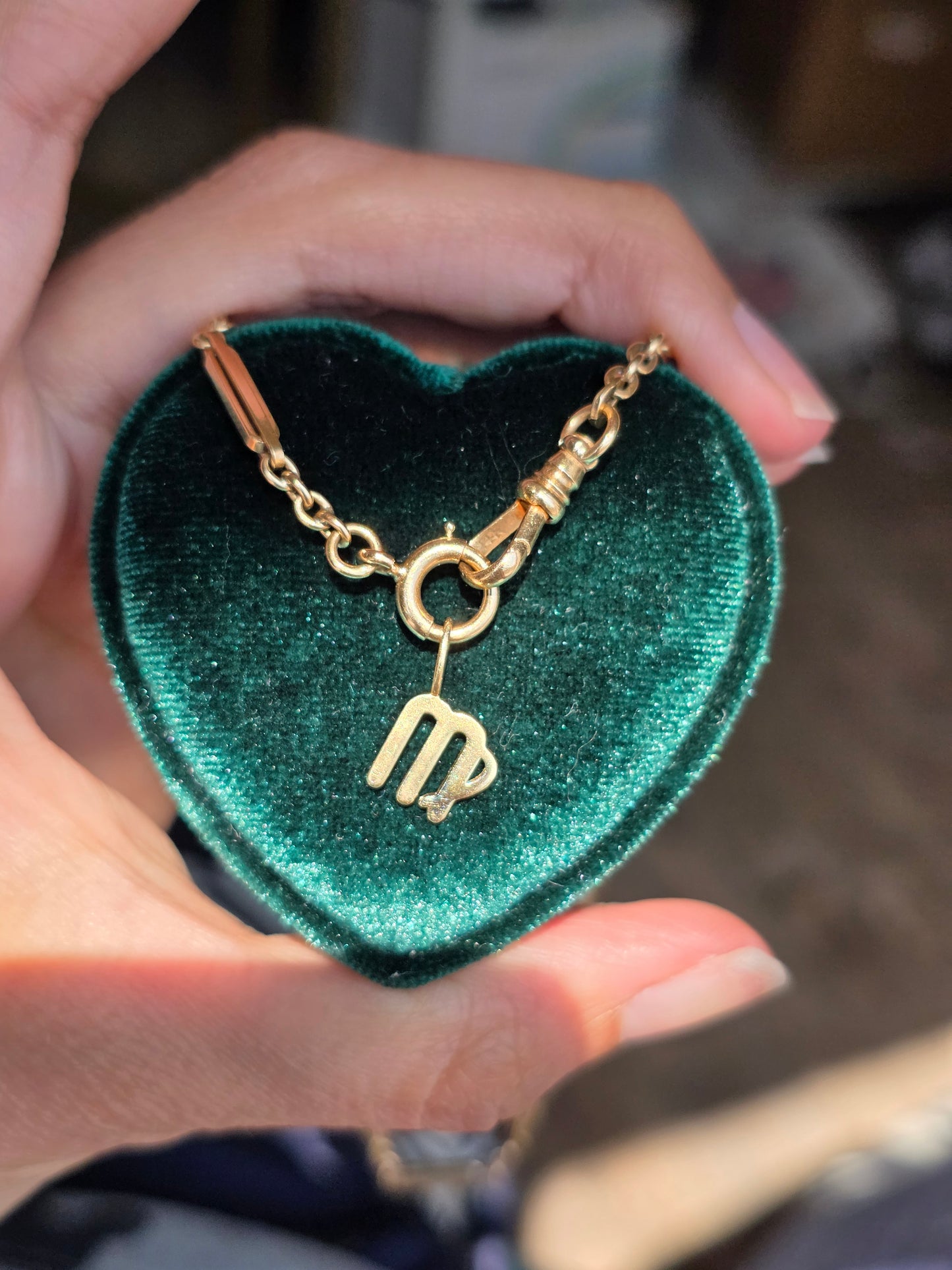 14k Gold Virgo Horoscope Charm (NO CHAIN)