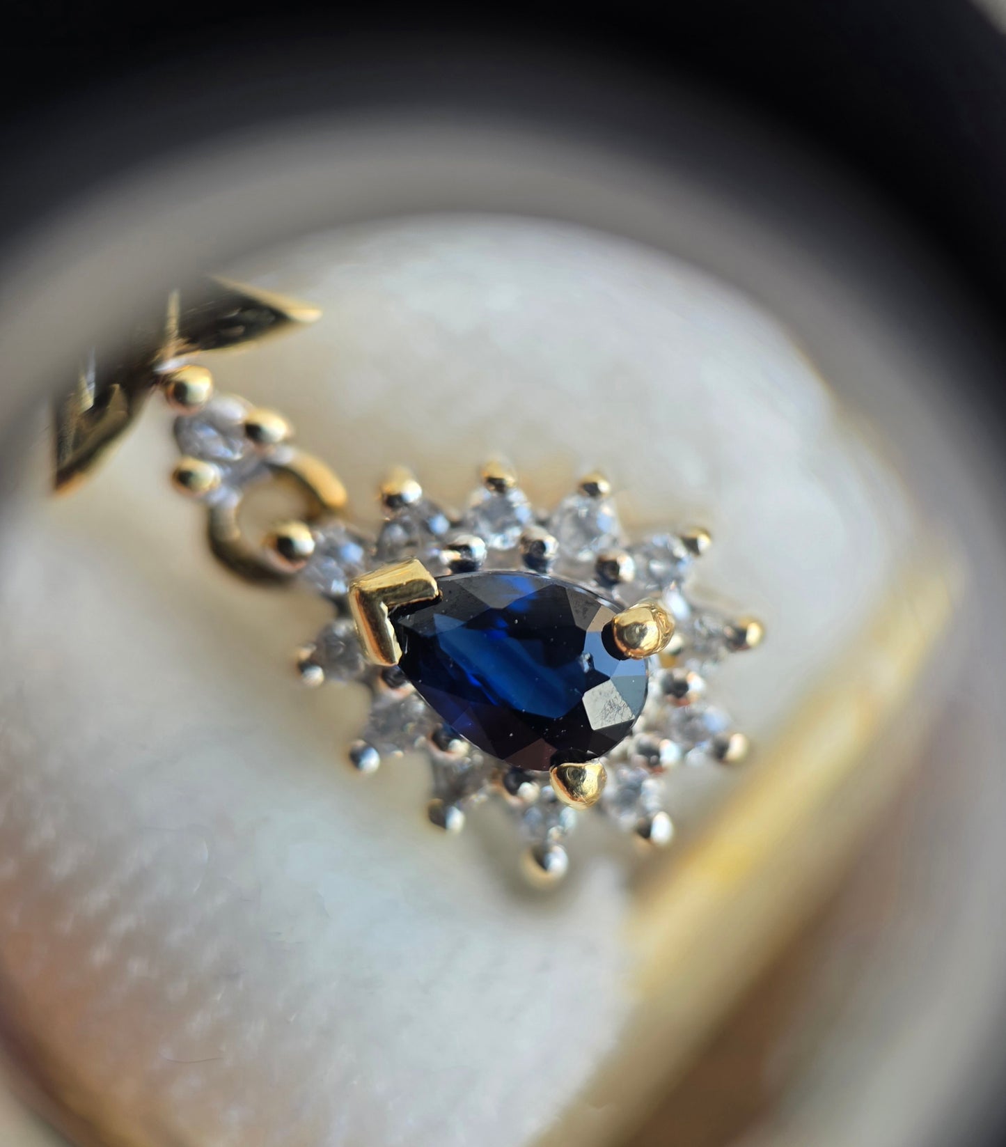 RESERVED- DO NOT BUY: Beautiful 14k Sapphire Diamond Dangle Earrings