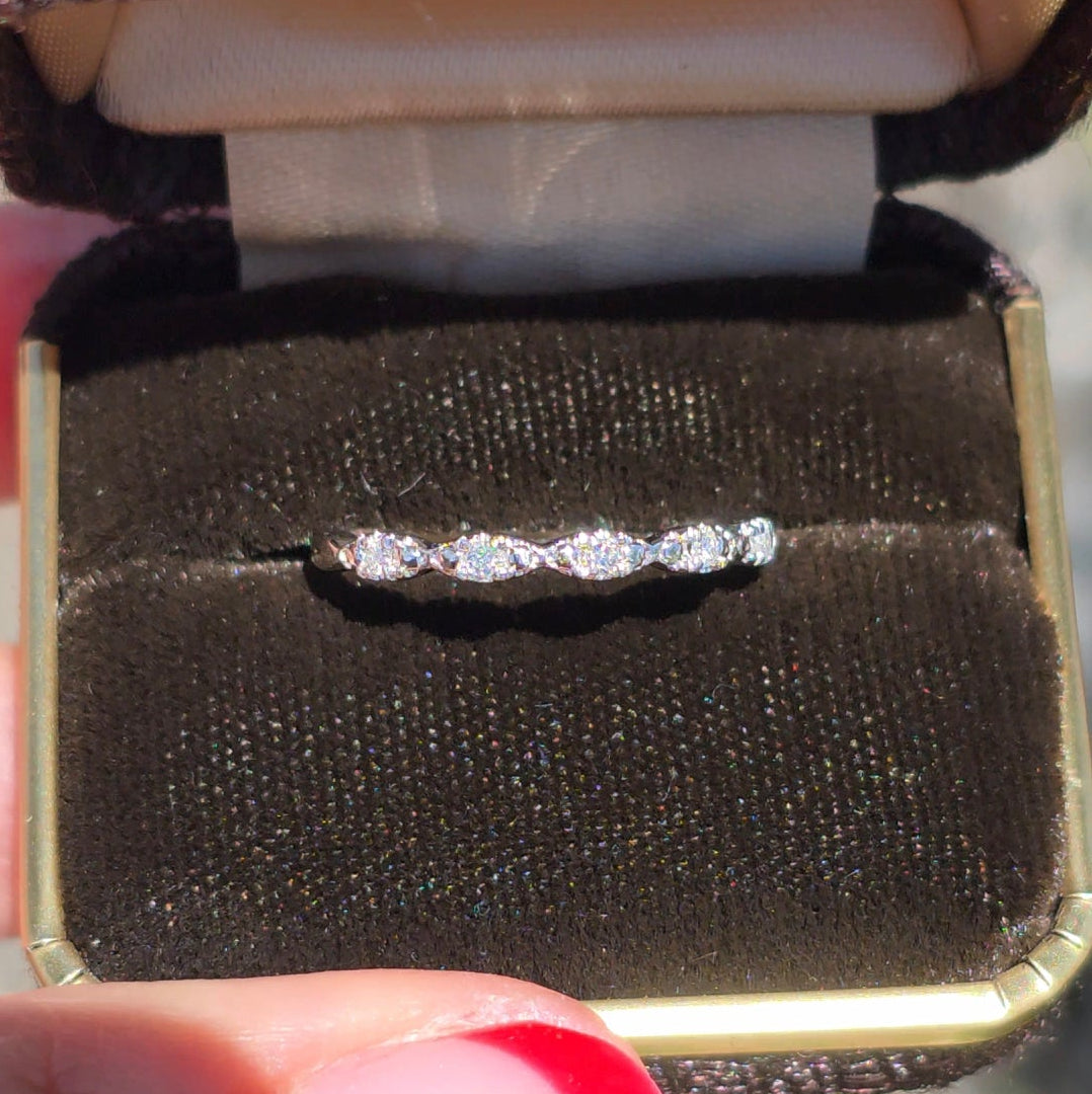 Reserved for D- DO NOT BUY- 10k White Gold Diamond Band Size 6