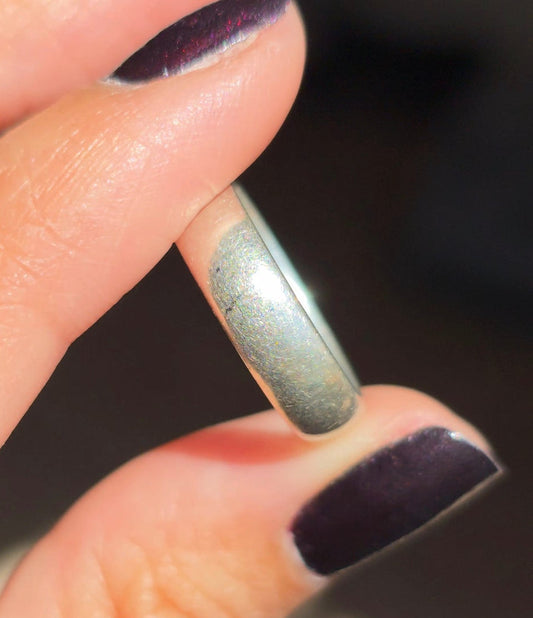 Vintage 925 5mm Wide Plain Sterling Silver Band Ring Size 5.75