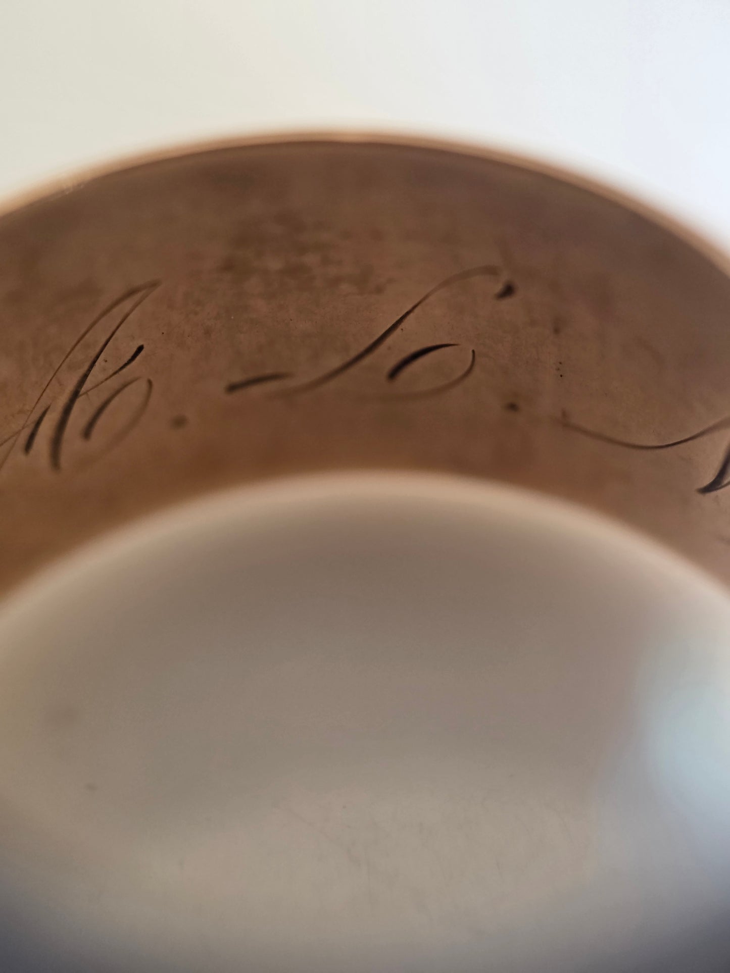 Vintage Rose Gold "98"/"86" Chunky Wide Cigar Band Size 9.75