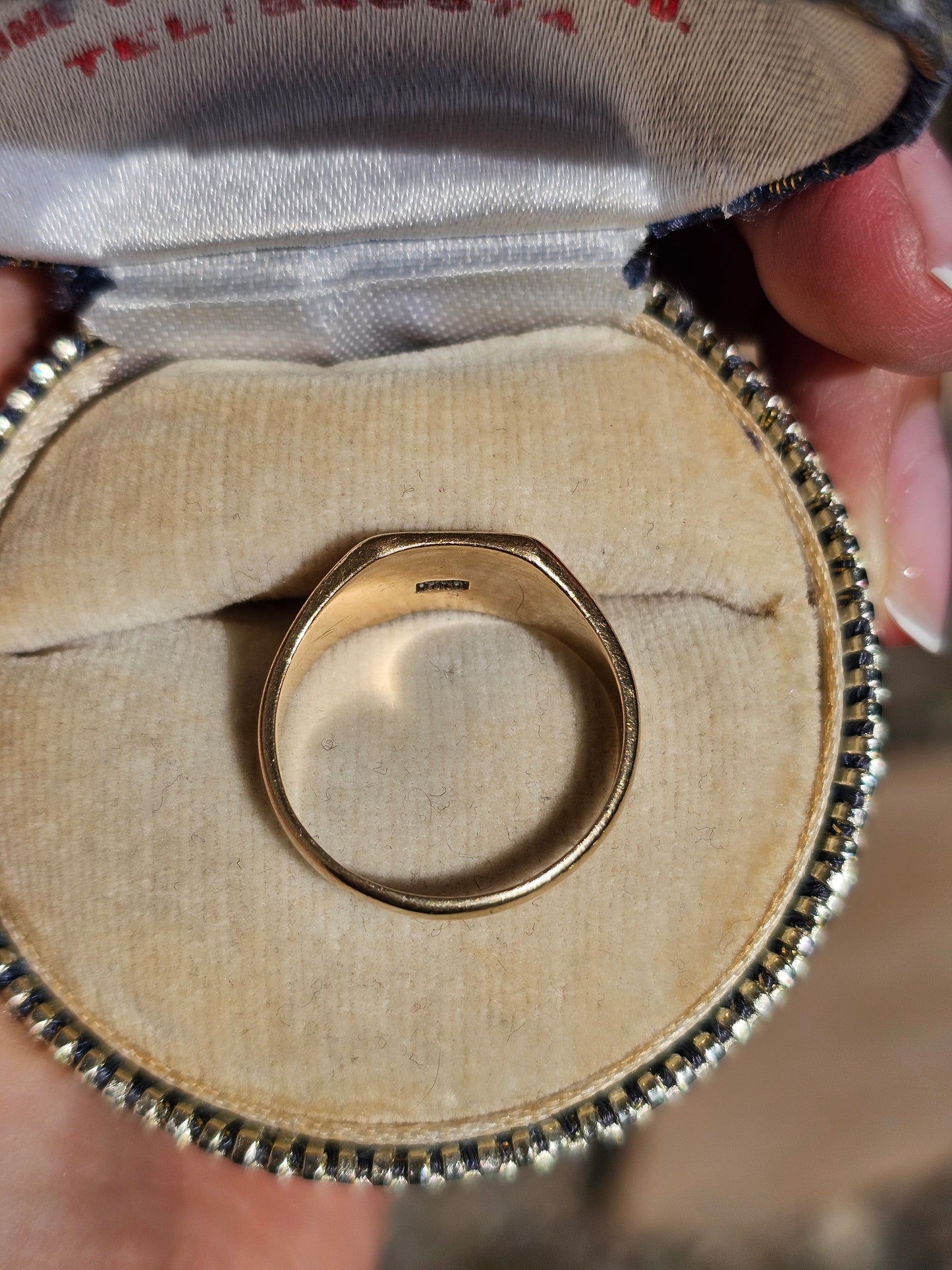 Vintage 10k Blank Signet Ring Size 8