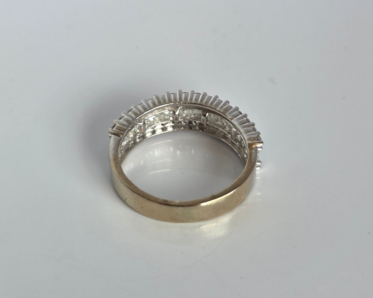 Stunning 1 Carat Total 14k White Gold Baguette Channel Set Diamond Band Size 5.25