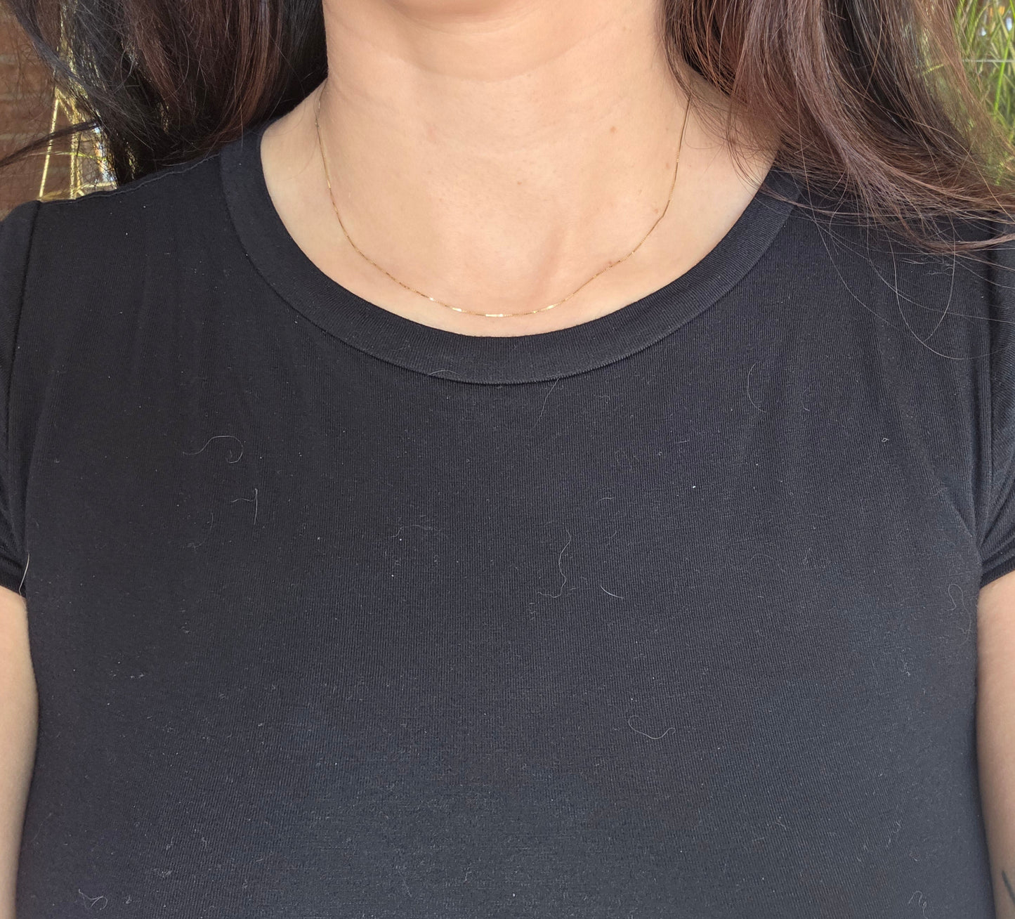 Classic 14k Gold Dainty Box Chain 16"