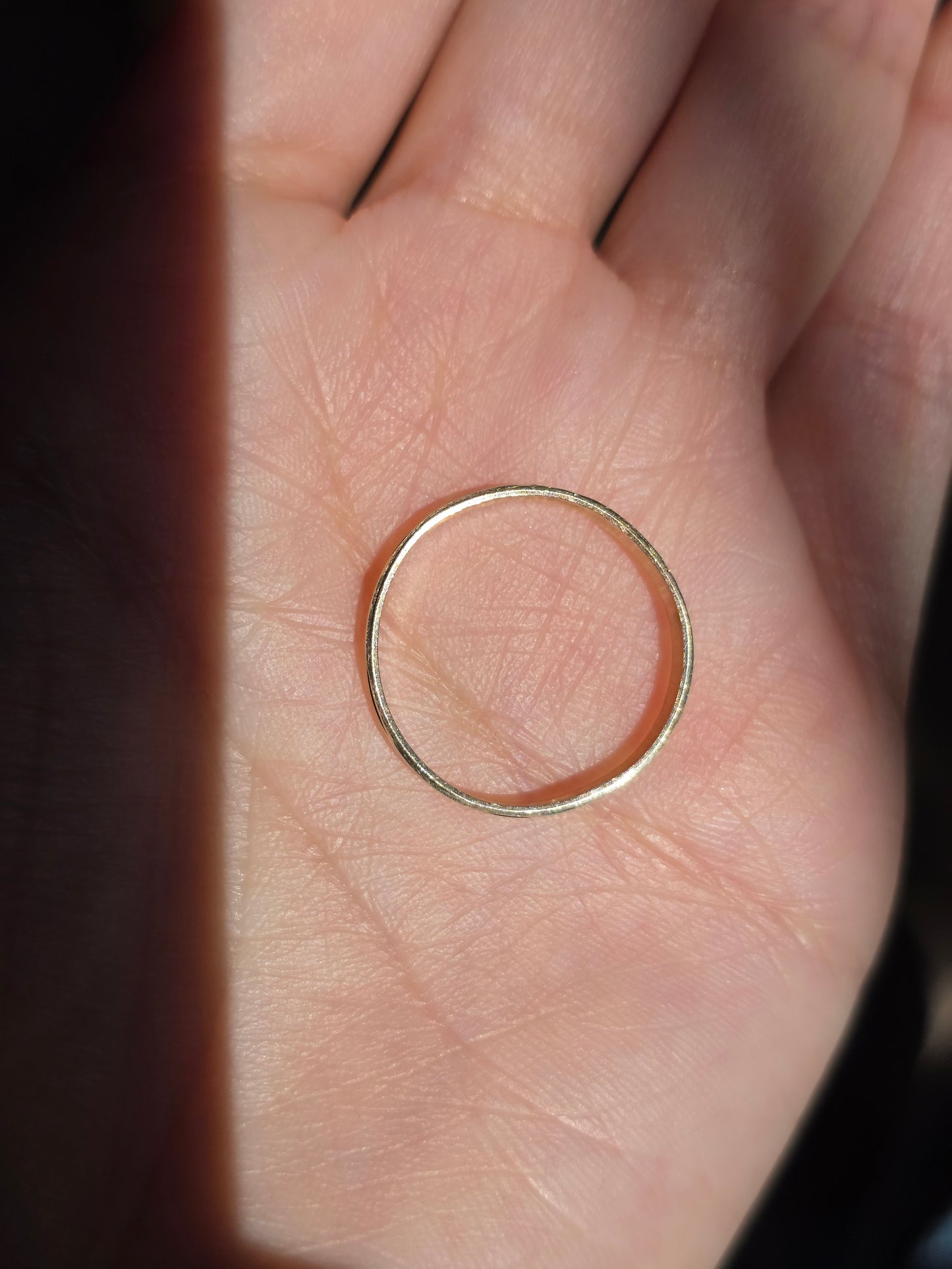 Pretty 10k Gold Diamond Cut Textured 4.1mm Wide Band Size 8.25