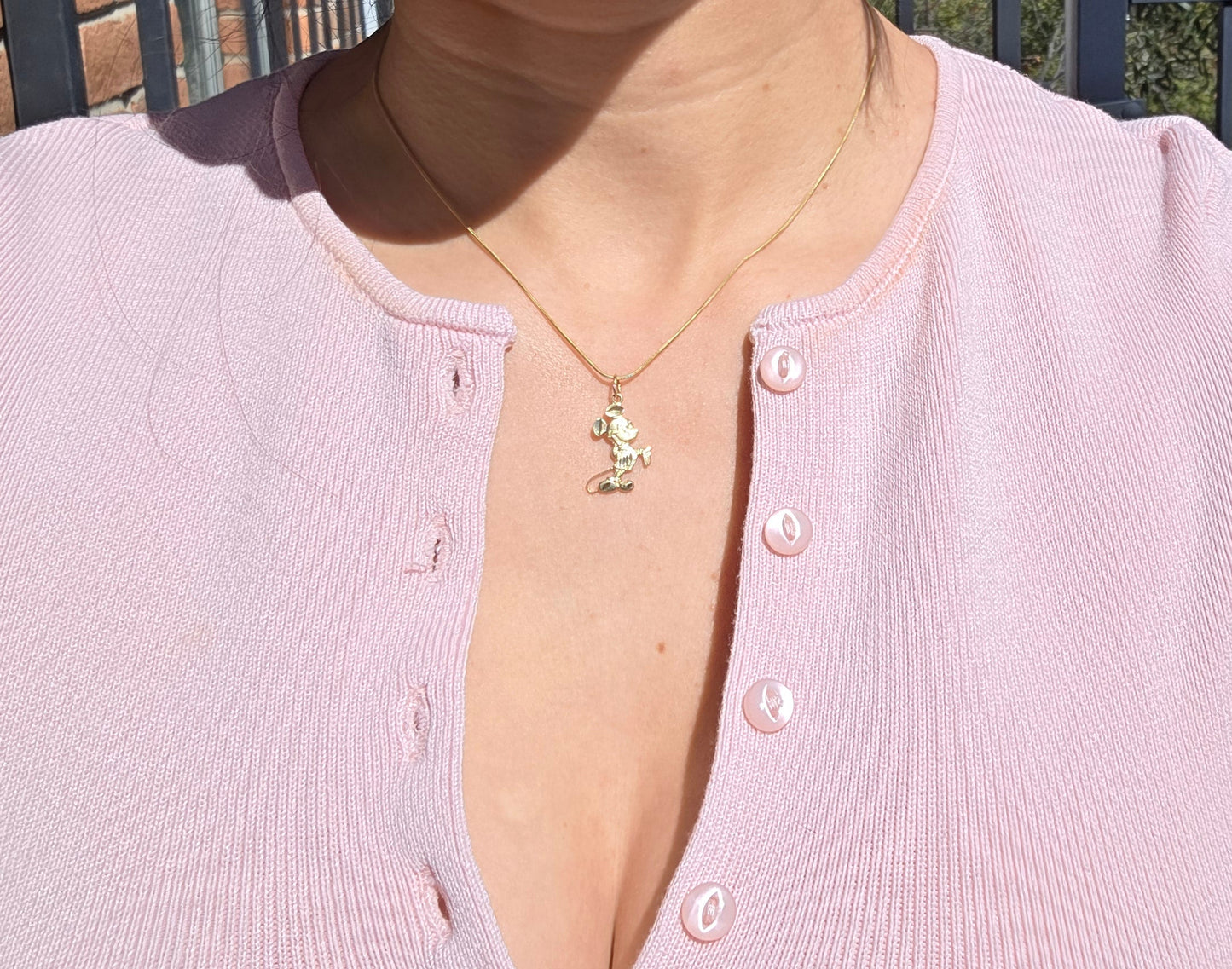 Adorable 14k Gold Standing Mickey Mouse Charm (NO CHAIN)