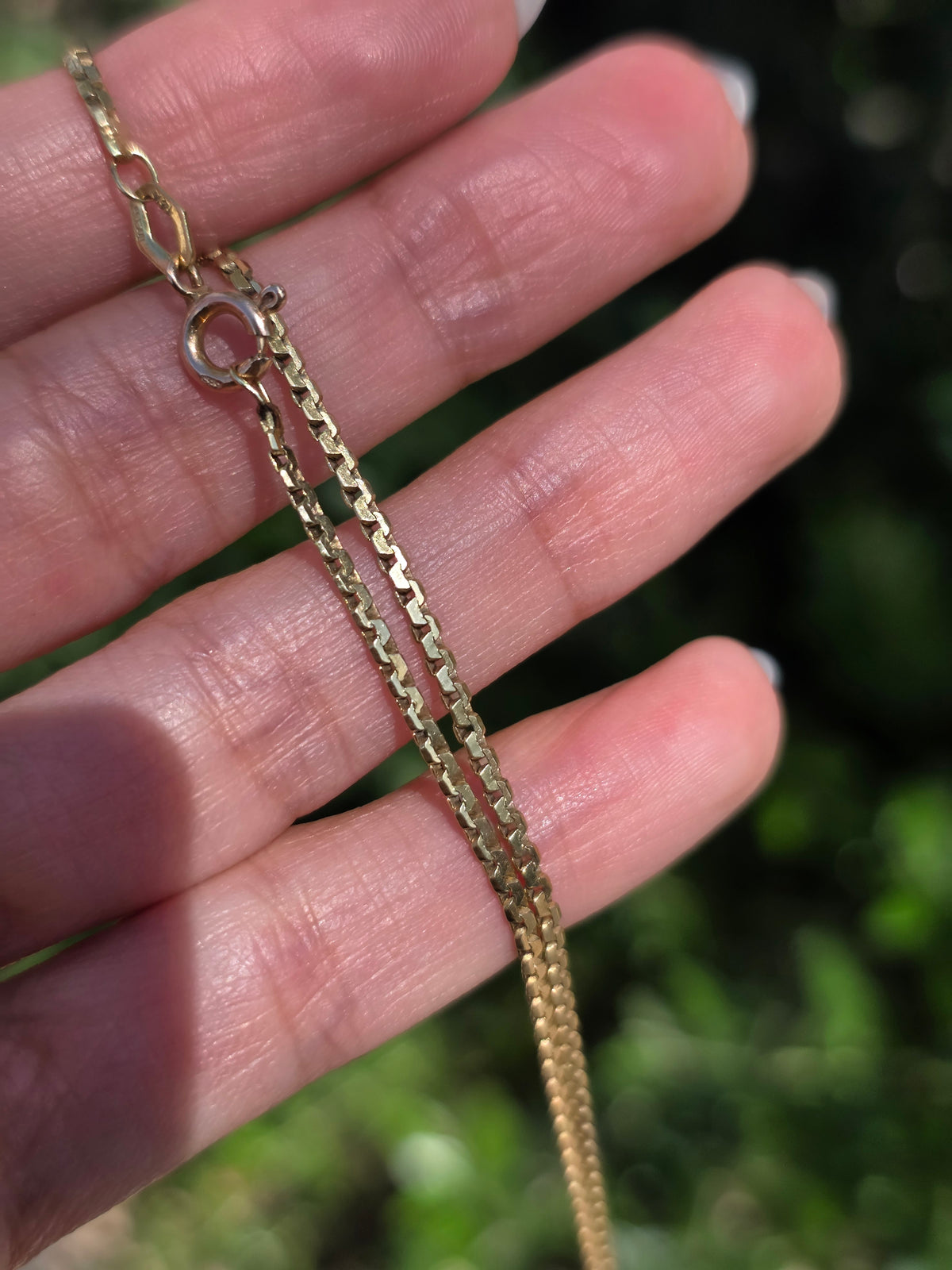 14k Gold Zipper Link Choker Chain 13.5"
