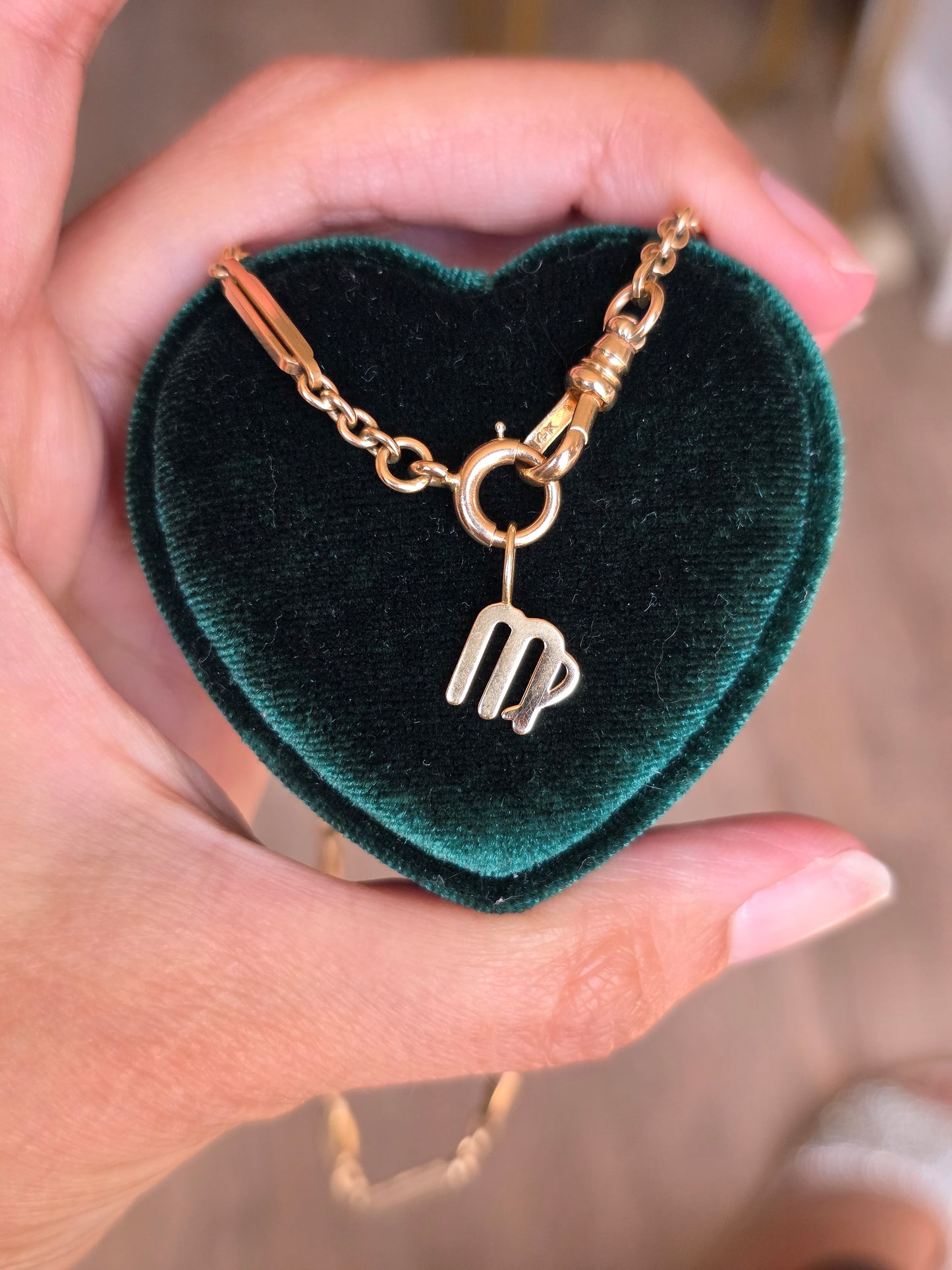 14k Gold Virgo Horoscope Charm (NO CHAIN)