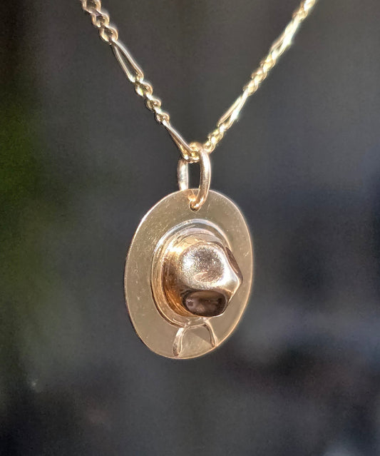 Awesome 3D 10k Gold Deputy Hat / Cowboys Hat Charm (NO CHAIN)