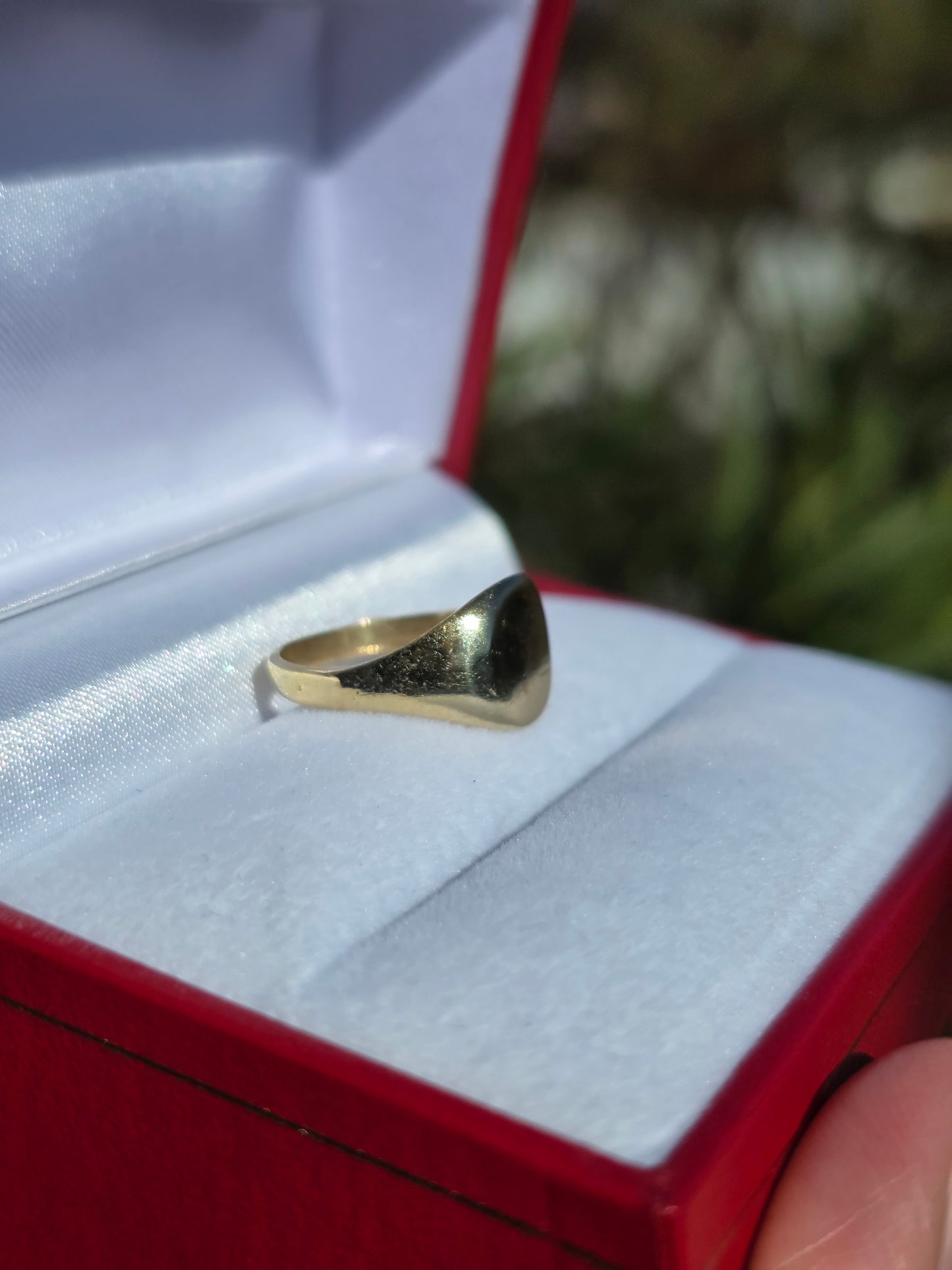 10k Gold Blank Signet Pinky Ring Size 4.25