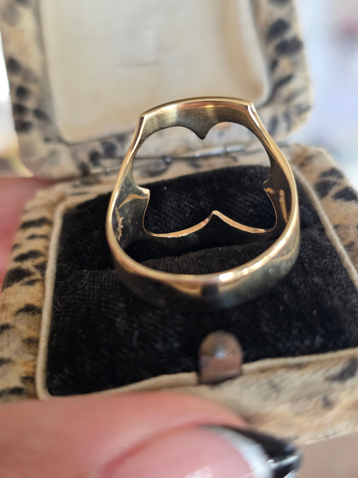 Awesome 14k Gold Clover CutOut Statement Ring Size 10