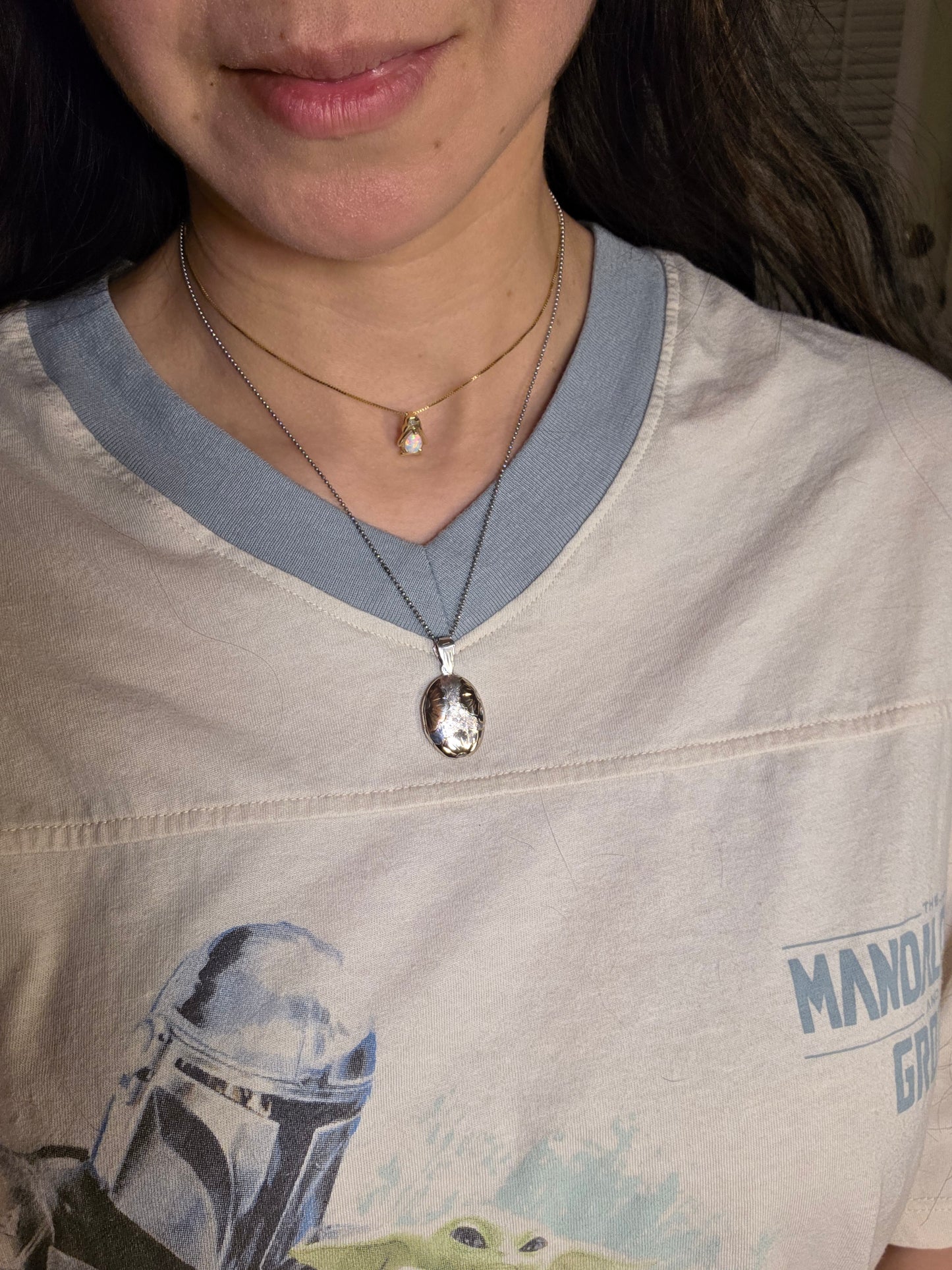 Pretty Floral Sterling Silver Oval Locket Pendant (NO CHAIN)