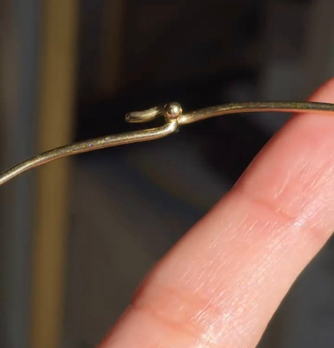 Gorgeous Chic 14k Gold Solid Torque Choker Collar Necklace 14" (NO PENDANT)