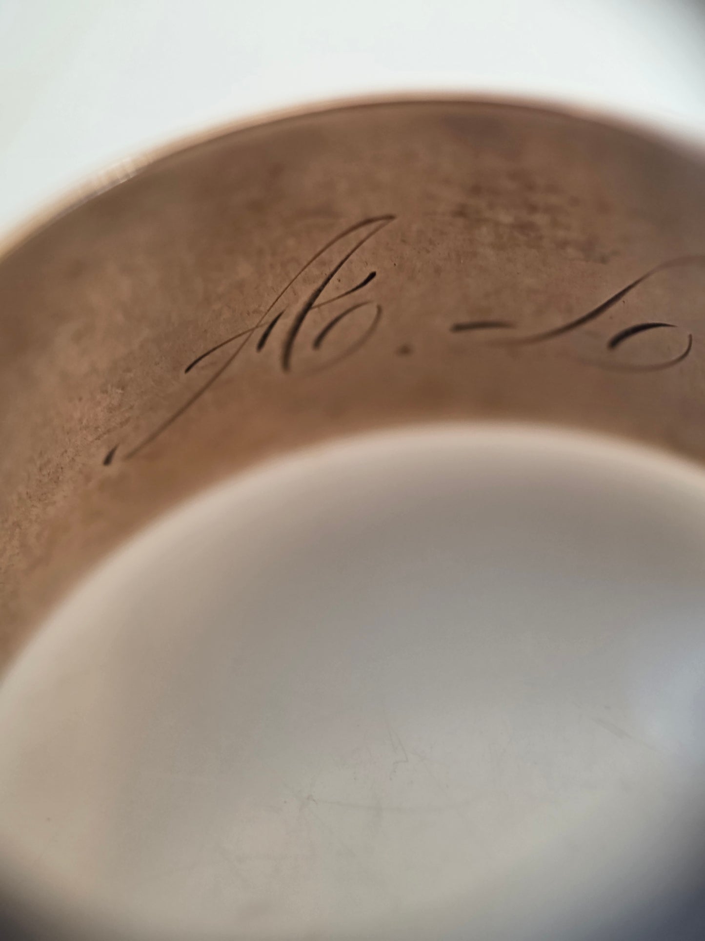 Vintage Rose Gold "98"/"86" Chunky Wide Cigar Band Size 9.75