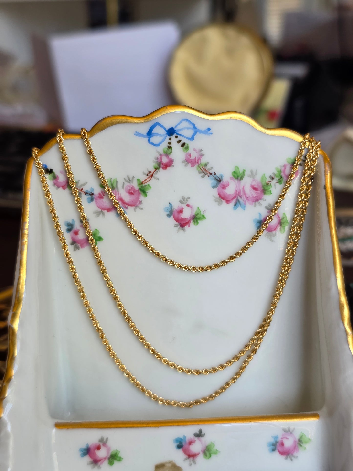 Solid 14k Gold 31 inch Rope Chain 1.6mm Perfect Daily Chain
