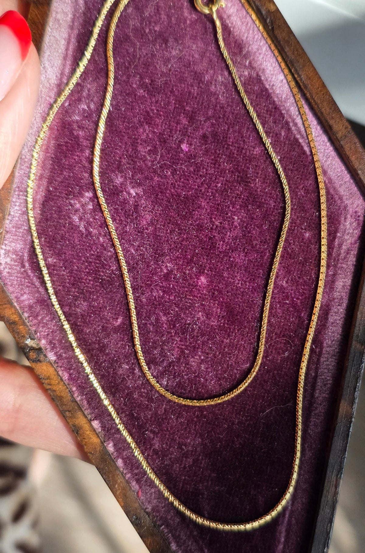 Textured 14k Gold Box Chain 18.25"